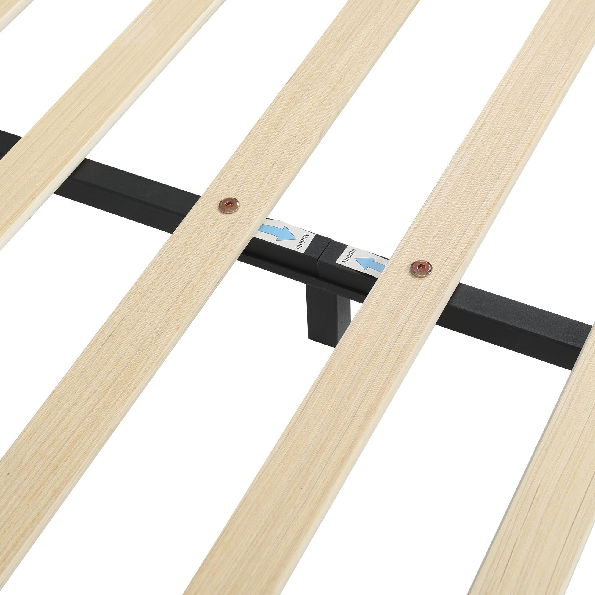Mrwoo Cama Tapizada 140x200cm, Cama Infantil con Escritorio Infantil y Taburete, Somier de Listones de Madera, Terciopelo, Azul (Colchón no Incluido)