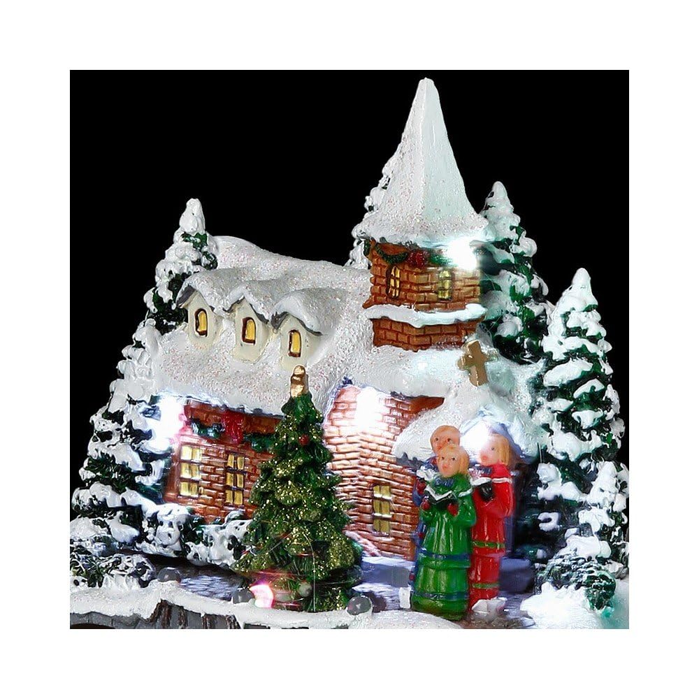 CASA DE Luces DE Pueblo con BATERÍAS DECORACIÓN NAVIDEÑA