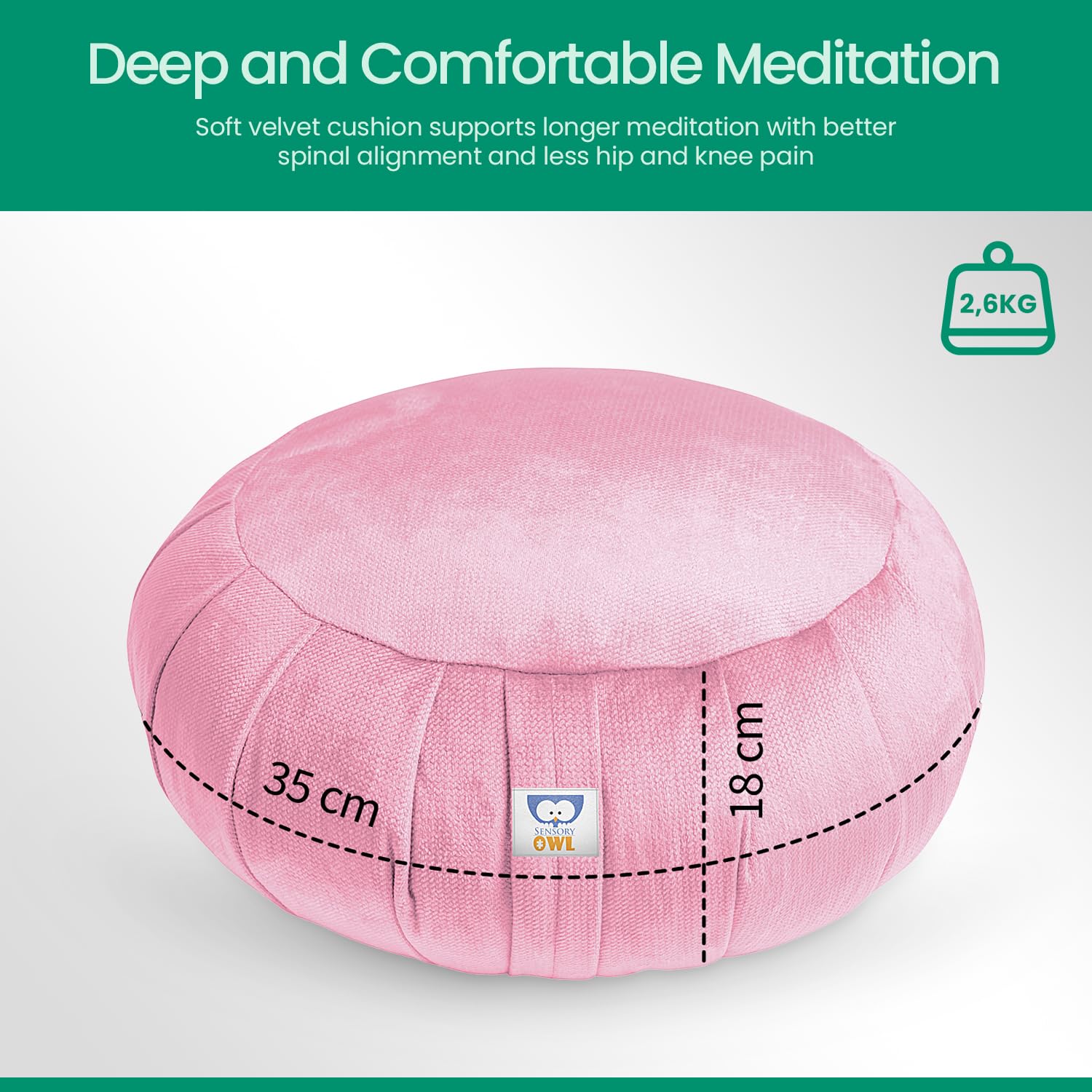 Kit De Yoga Bolster De Yoga Cojín De Meditación Zafu Almohada para Los Ojos Set De Meditación Accesorios para Yoga De Terciopelo