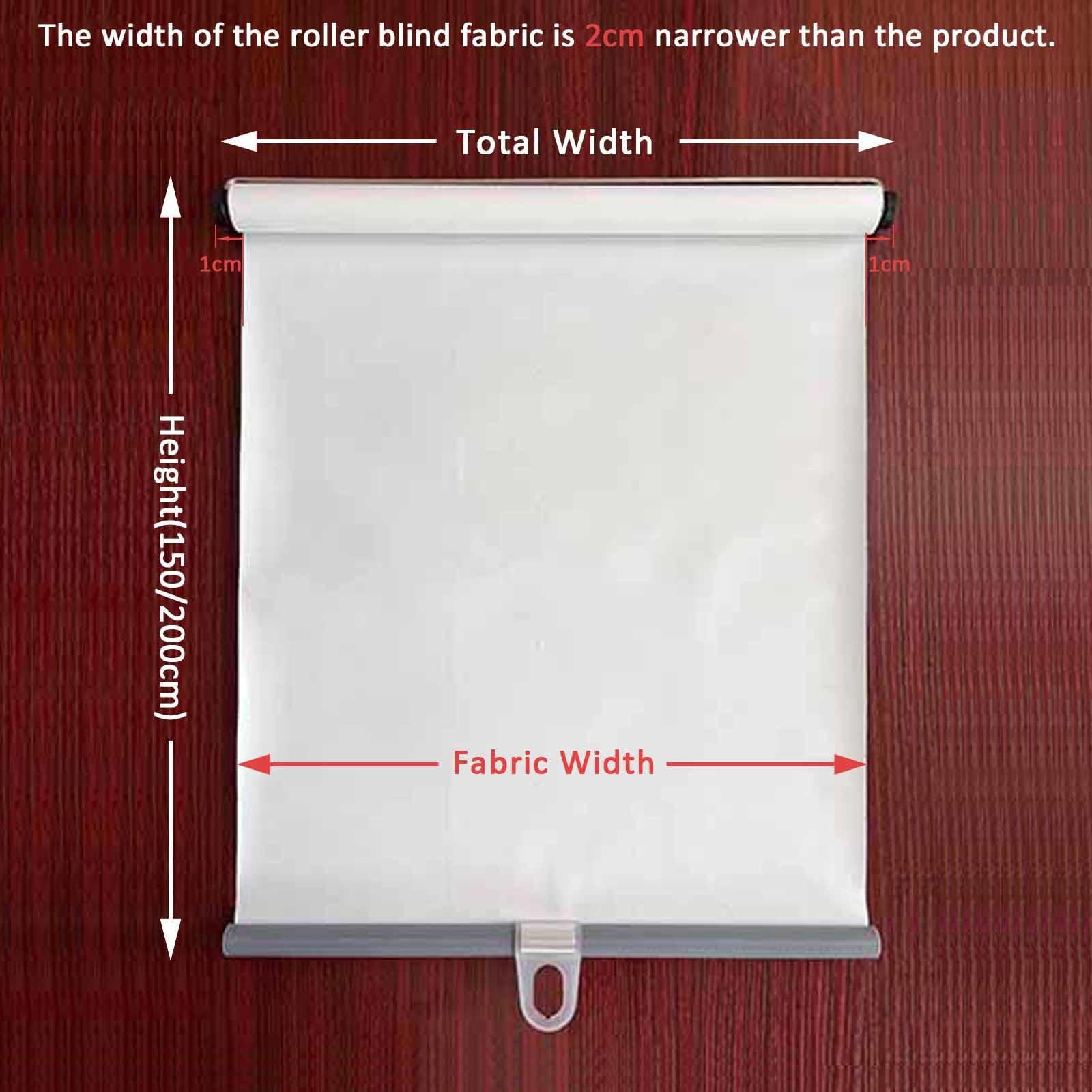 Larur Store enrouleur automatique rétractable pour fenêtres, écran solaire, 32-150 cm, blanc, 150 x 200 cm / 59x79in, idéal pour la cuisine et le bureau, facile à installer