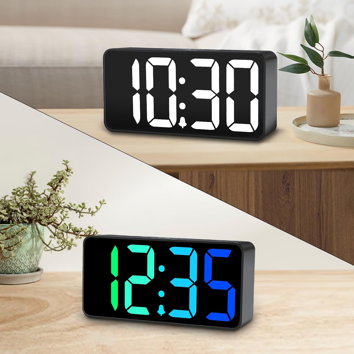 Amazon.com: DreamSky Small Digital Clock and Compact Digital Clock RGB ...
