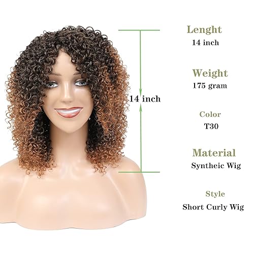 Miniatura 6 de Elvirgel Pelucas afro azul marino para mujeres negras, pelucas cortas azules, pelucas rizadas azules, pelucas de cabello natural para mujeres negras