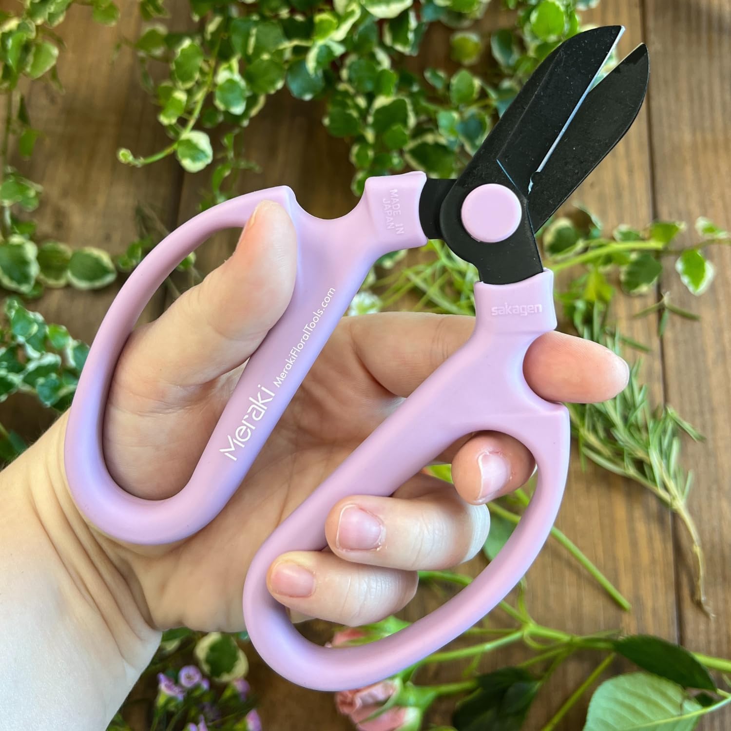 Garden Pruning Shears Scissors Set Of 3, Purple Meraki Garden Shears