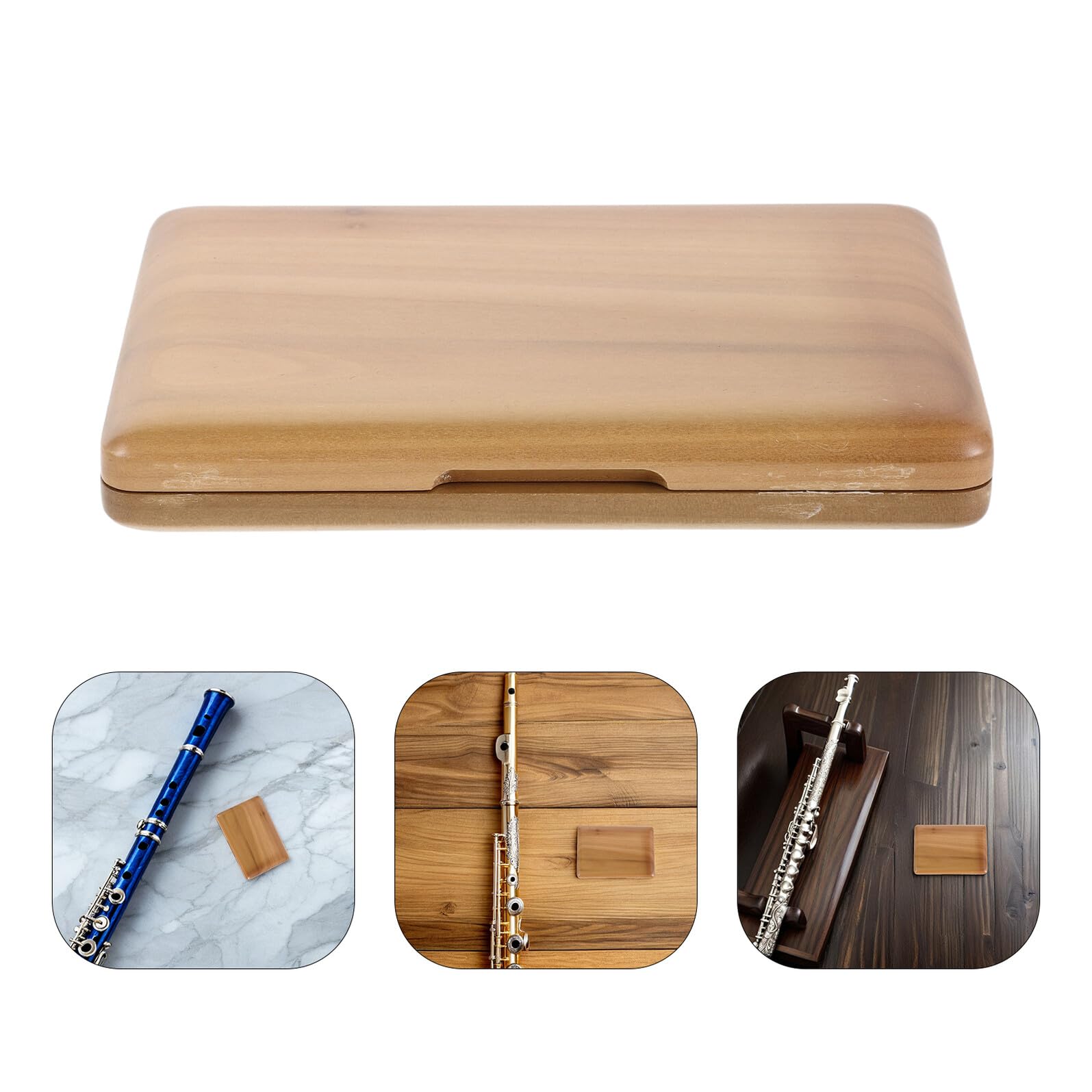 Estuche para Cañas de Bassoon de Madera de Nogal Negro Caja Protectora con Ranuras para Almacenamiento Seguro y Transporte Compacto para Músicos Viajeros