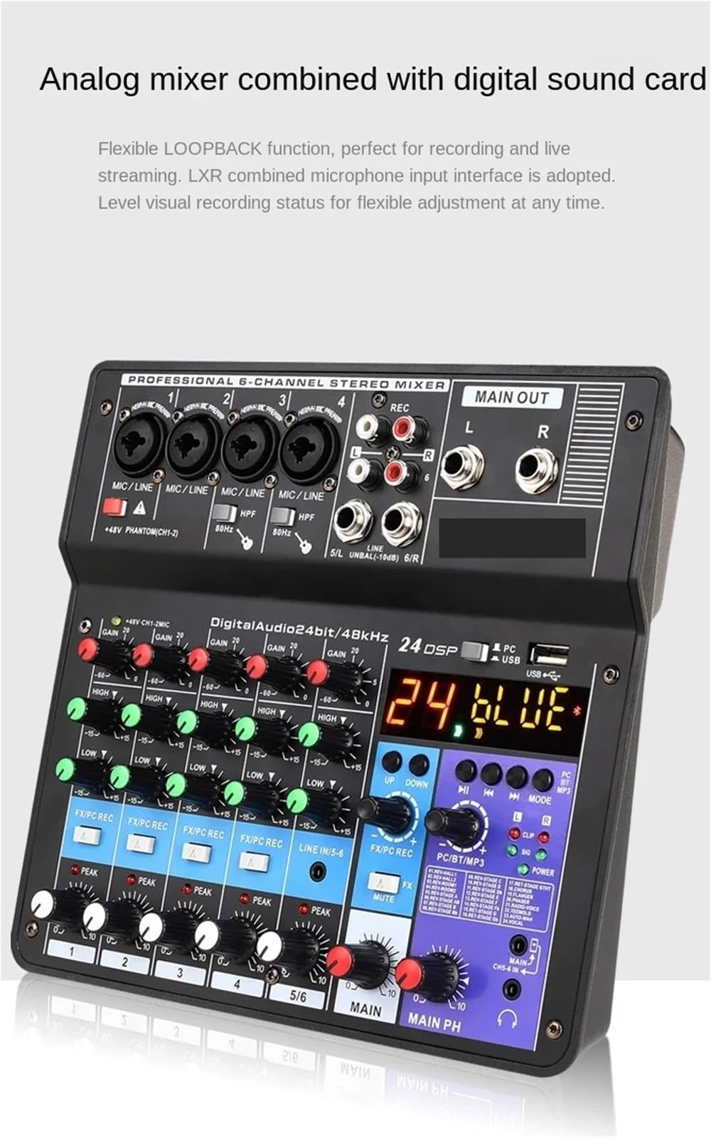 DJ-Controller, Dj Controller Mixer Sound 6 - Weg Pro Ausrüstung Mischpult Professionelle Tragbare Video Unterhaltung Elektronik