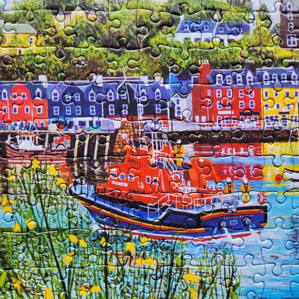 Low Tide at Tobermory | 636 Piece Jigsaw Puzzle | Panoramic Seaside Puzzle | Sustainable Jigsaw Puzzle for Adults | Premium 100% Recycled Board | Great Gift for Adults | Gibsons Games