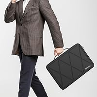 Smatree Kemény EVA Védőtok 15,6" Dell Latitude 3550/3540 Laptophoz - Vízálló, Ütésálló Notebook Táska Gyémántmintával, Fekete (X8278) 8
