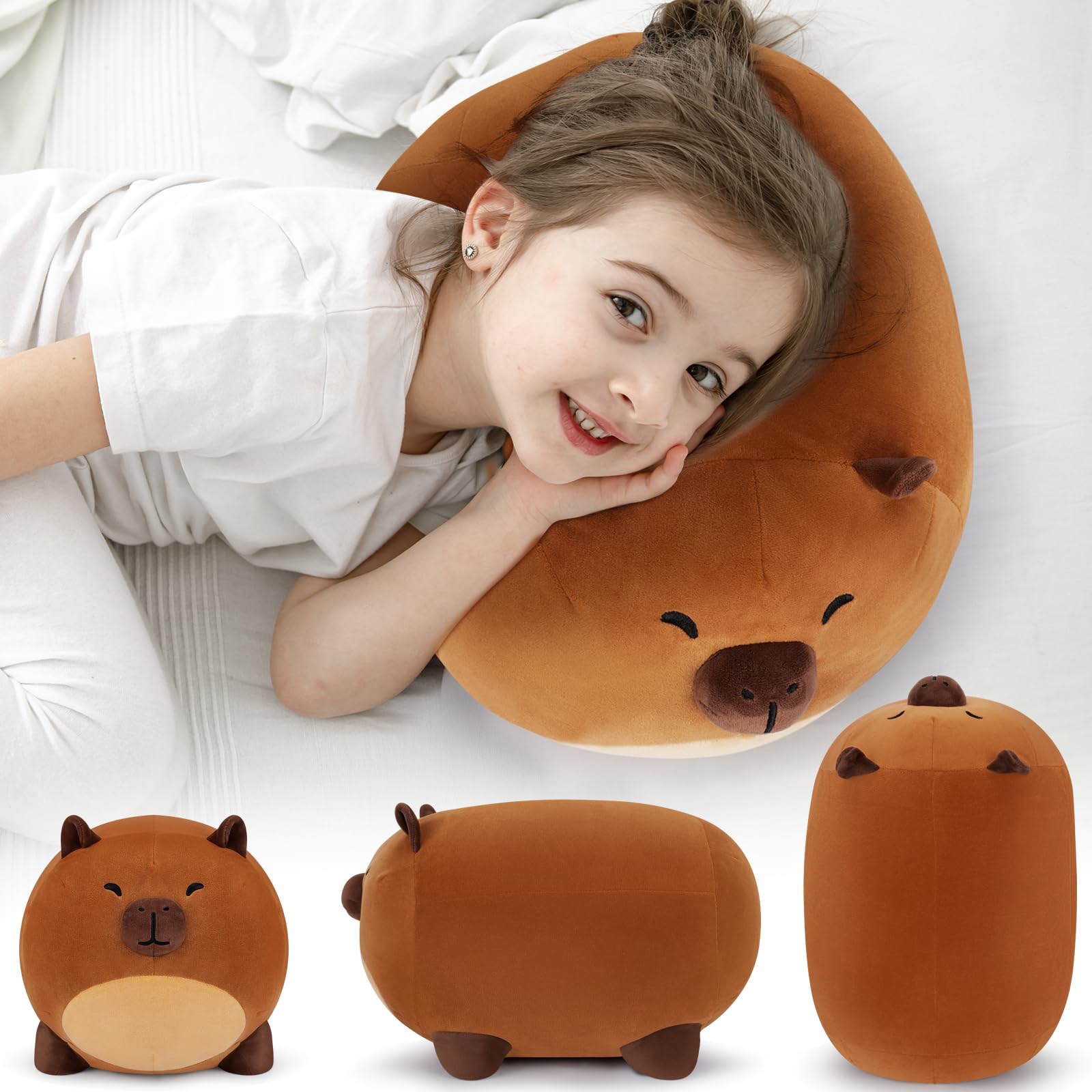 Cute Capybara Plush Stuffed Animal - 16'' Soft Toy, Pillow & Decoration Gift for Kids - Image 6