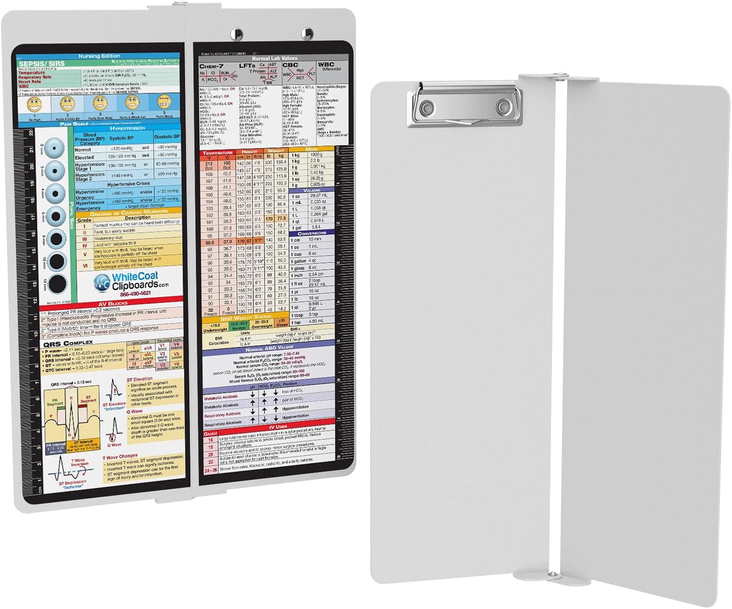 Whitecoat Clipboard® Vertical - White Nursing Edition