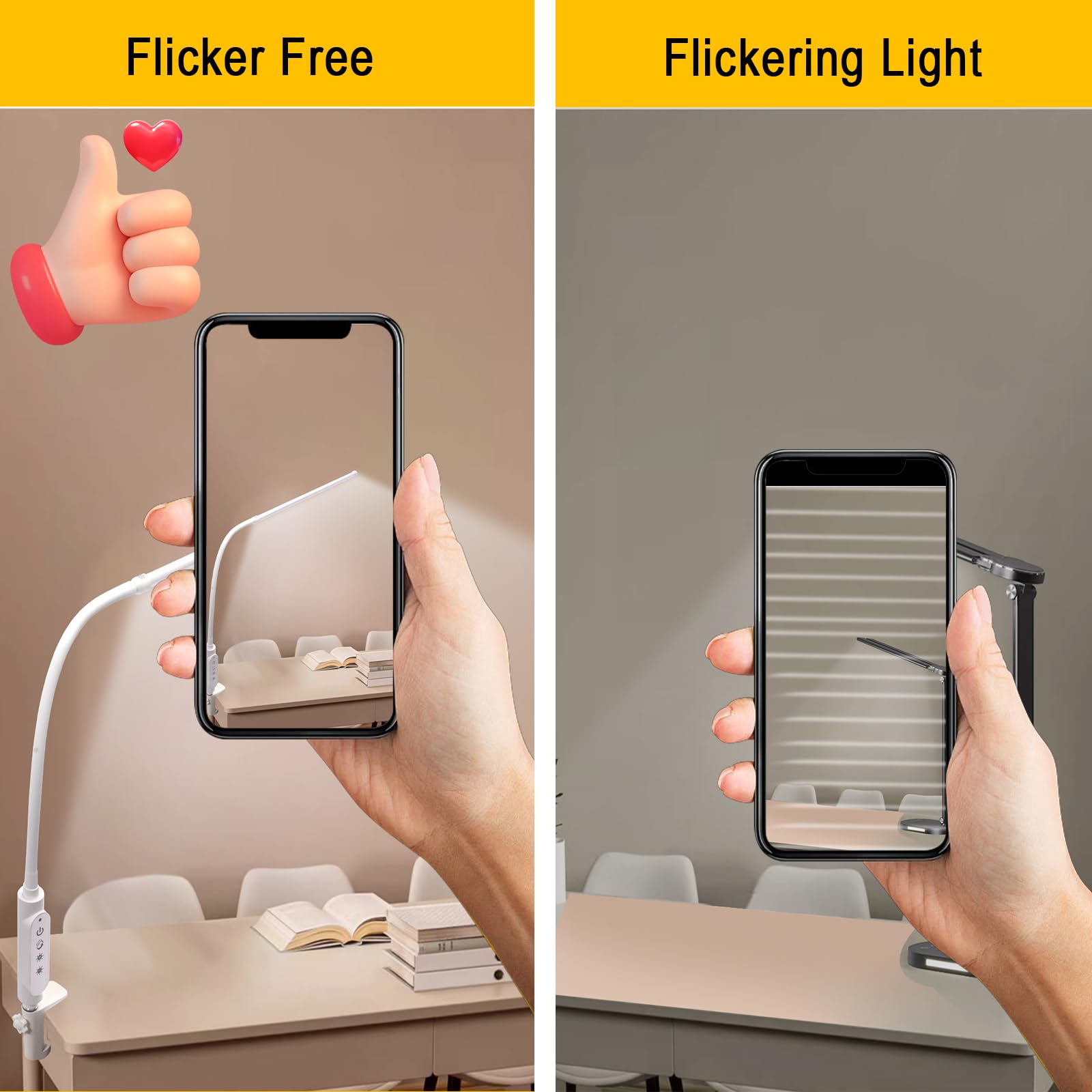 CGBE 60cm Lampada da Tavolo per Unghie LED 18W per Onicotecnico | 360° Flessibile Lampada da Scrivania, Tocca Controllo, 3 Modalità 5 Luminosità Dimmerabile per Manicure Lettura Studio Lavoro