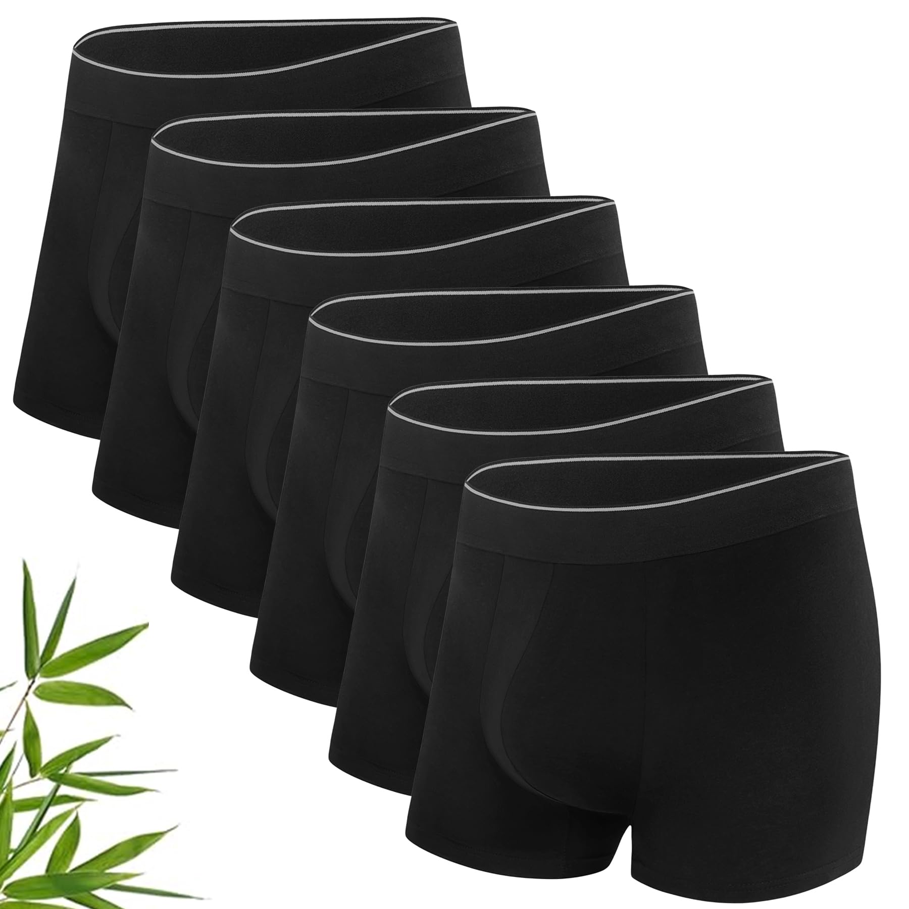 Uniexcosm Bambus Boxershorts Herren (2er - 6er Pack) Männer Unterwäsche Unterhosen Ohne kratzendes Etikett Atmungsaktive Retroshorts Boxer