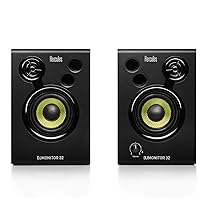 Hercules DJMonitor 32 – Monitor DJ attivi a 2 vie compatti con altoparlanti da 3,5″ per studio e DJ