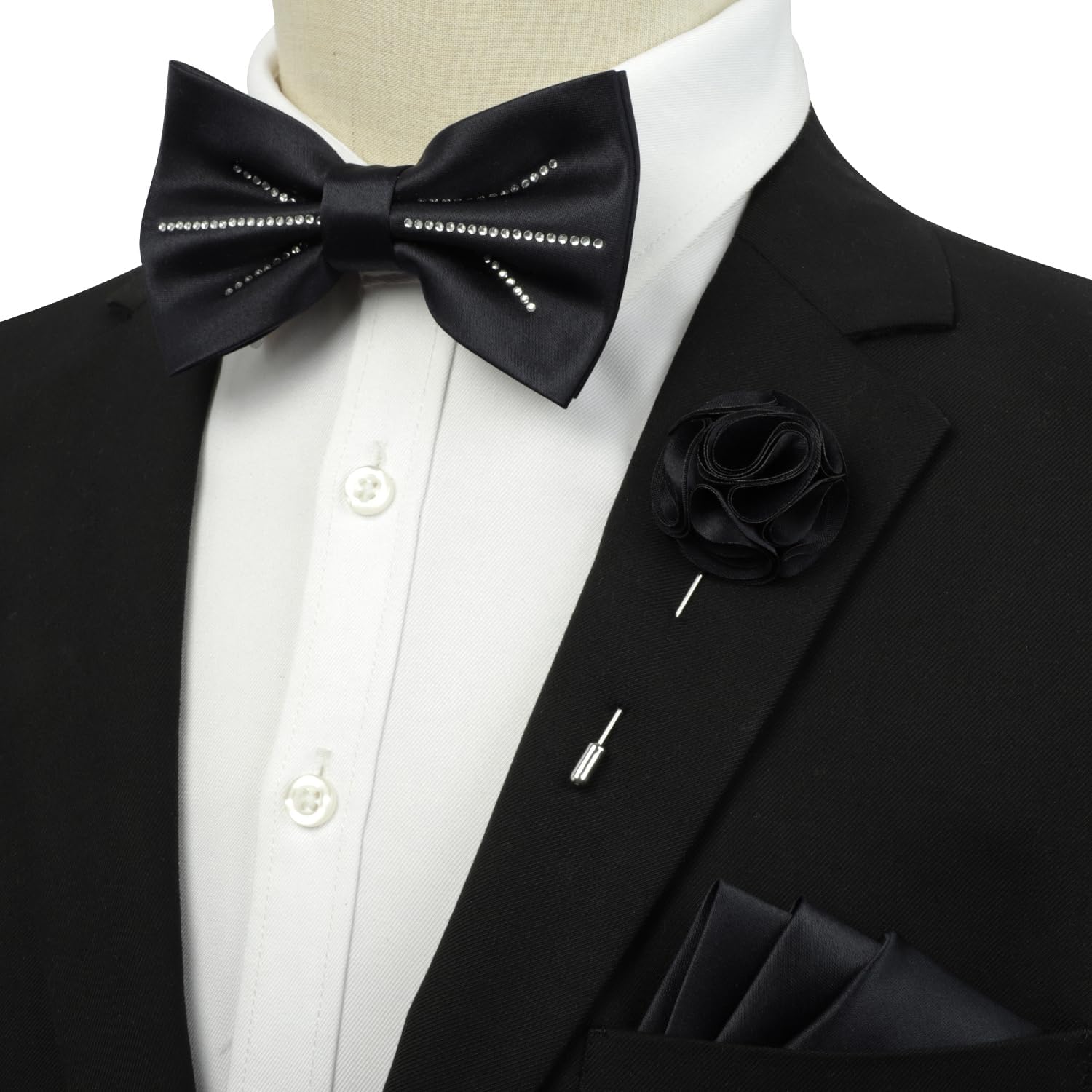 Rhinestone Pre-tied Bowties