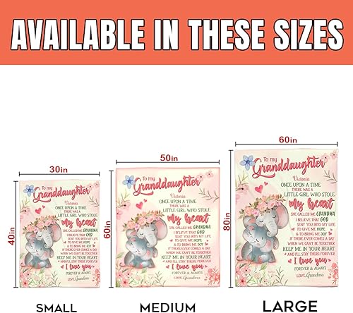 Miniatura 3 de TOYSHEA Manta personalizada para mi nieta de parte de la abuela, regalos personalizados, manta de forro polar suave, manta de sherpa para