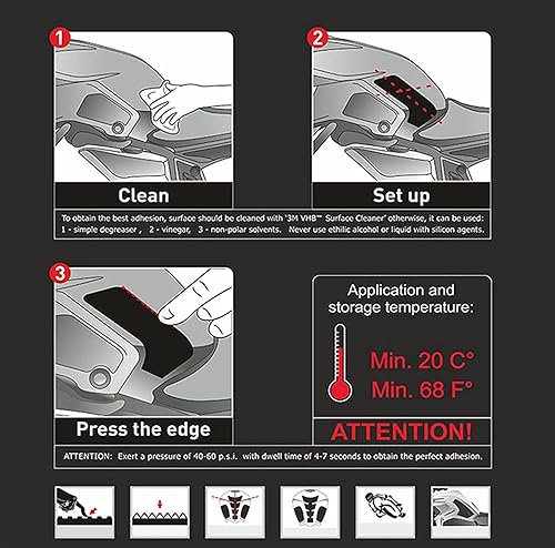 Miniatura 5 de Motocicleta Gel Combustible Aceite Tanque Pad Fish Bone Fibra de Carbono para Y&AMAHA MT03 MT-03 MT 03 2015 2016 Racing Protector Lateral Pegatina