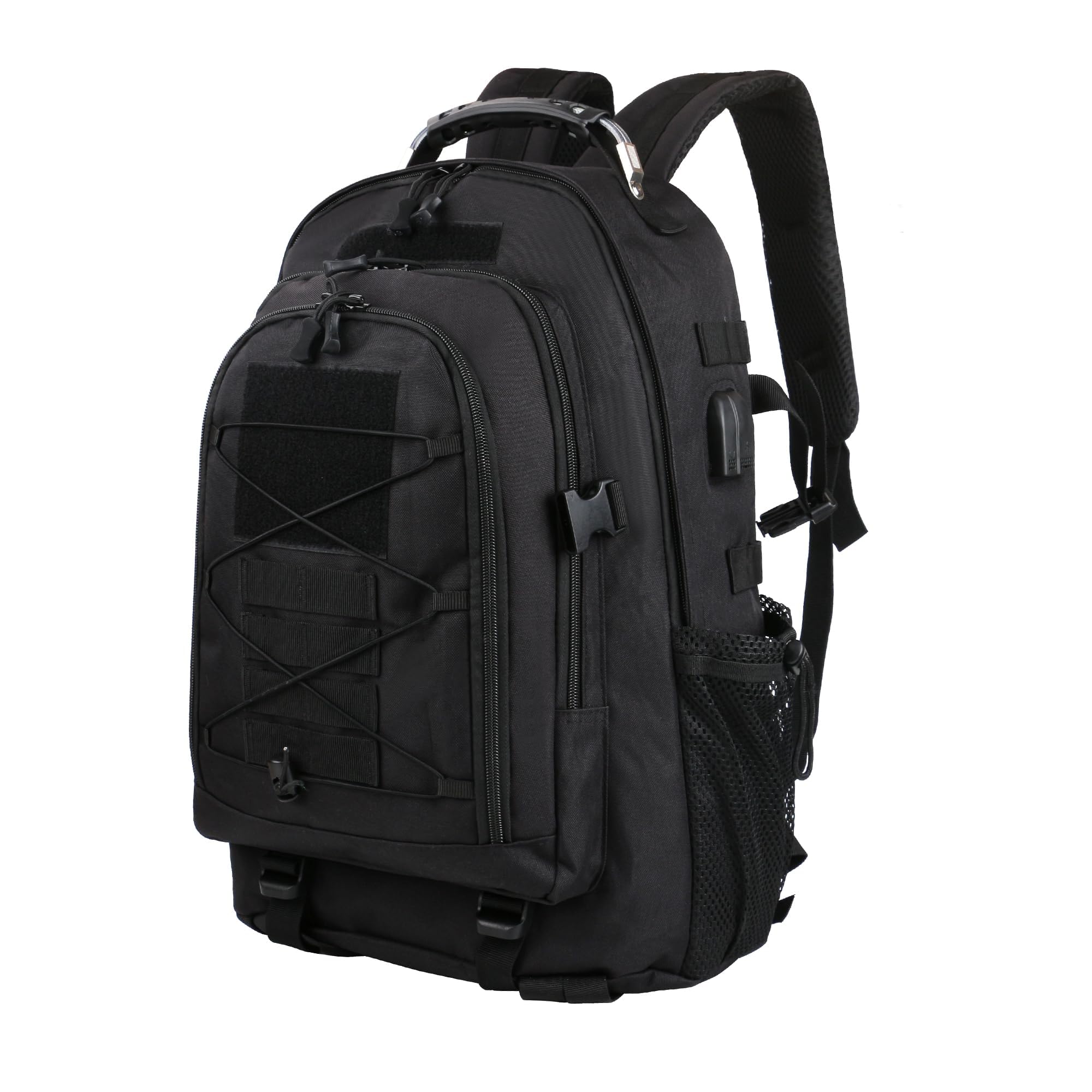 aiGear 35L Zaino Tattico Militare Grande Capacità Impermeabile Nero | Militare Zaino, Borsone da Viaggio per Uomo/Donna, per Sport all'aperto Trekking Escursioni Pesca Palestra Camping