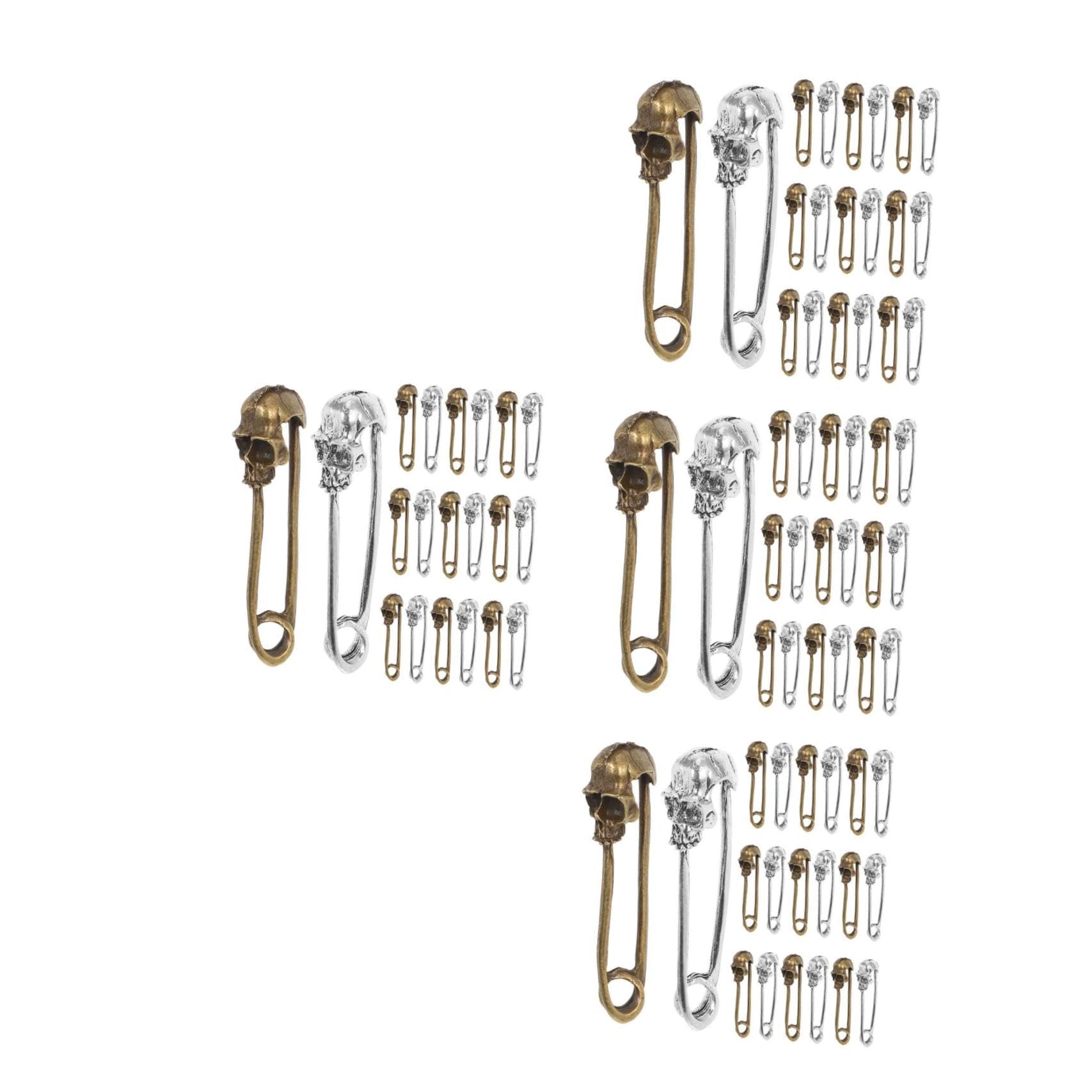 SEWACC 80piezas Alfileres De Seguridad Diseño De De Accesorios De Moda Punk Color Antiguo Perfectos Para Ropa Bolsos y Bufandas
