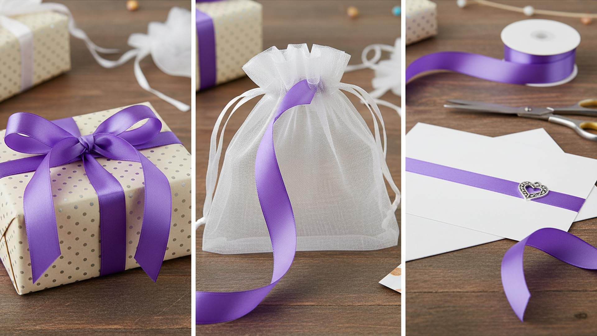 Finesse Satin Ribbon Decoration, Gift Wrapping, Multi-Purpose Use (Lavender, Size : 2 Inch, Packing : 22 Mtrs) 1