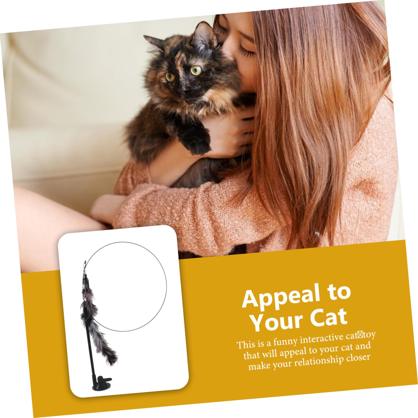 FRCOLOR Jouet Interactif pour Chat Intérieur avec Détachable Et Ventouse Stimule La Curiosité Et Exercice des Félins De Âges