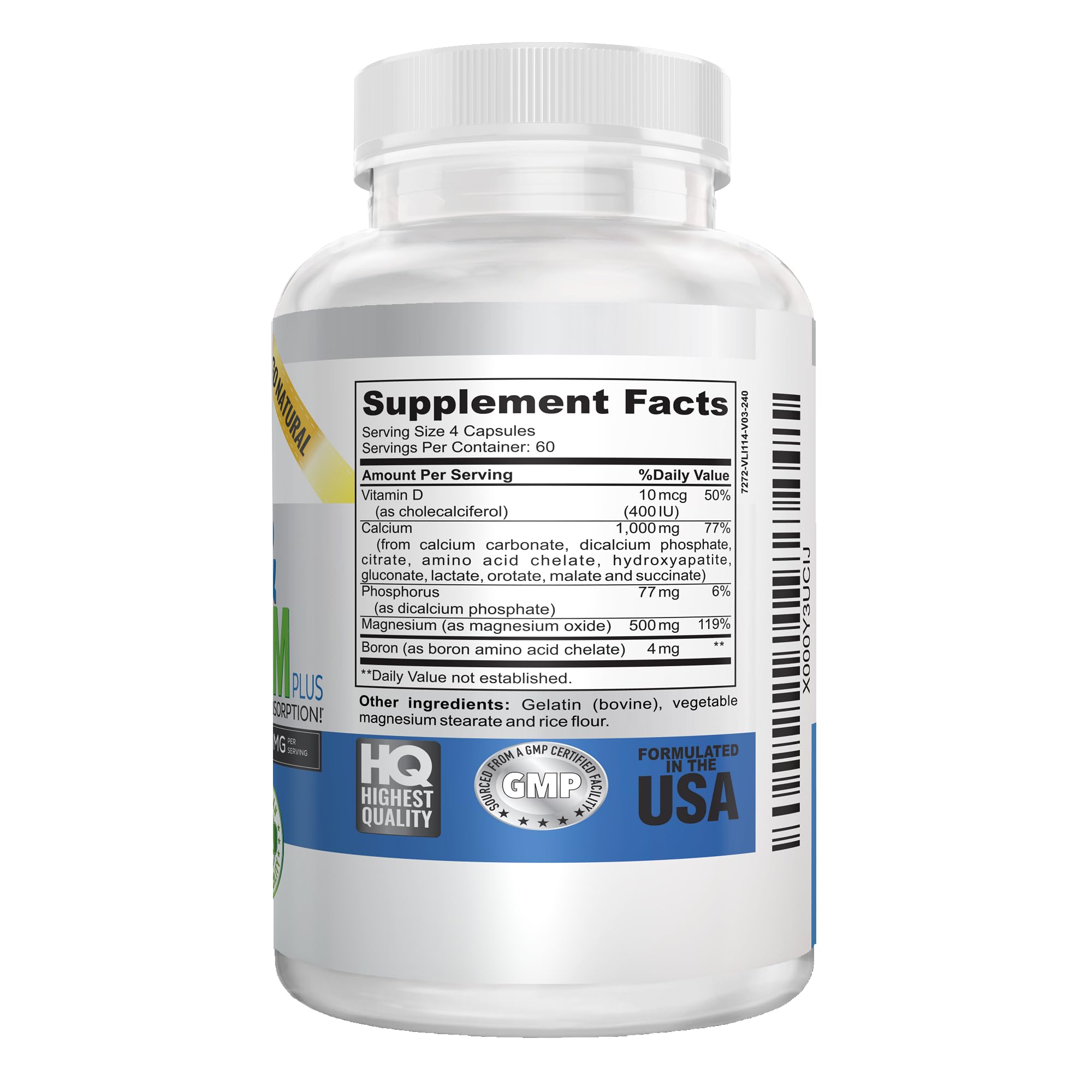 Vitalité Now! Calcium Magnesium Supplement 1000mg with Vitamin D — Amazon image 3