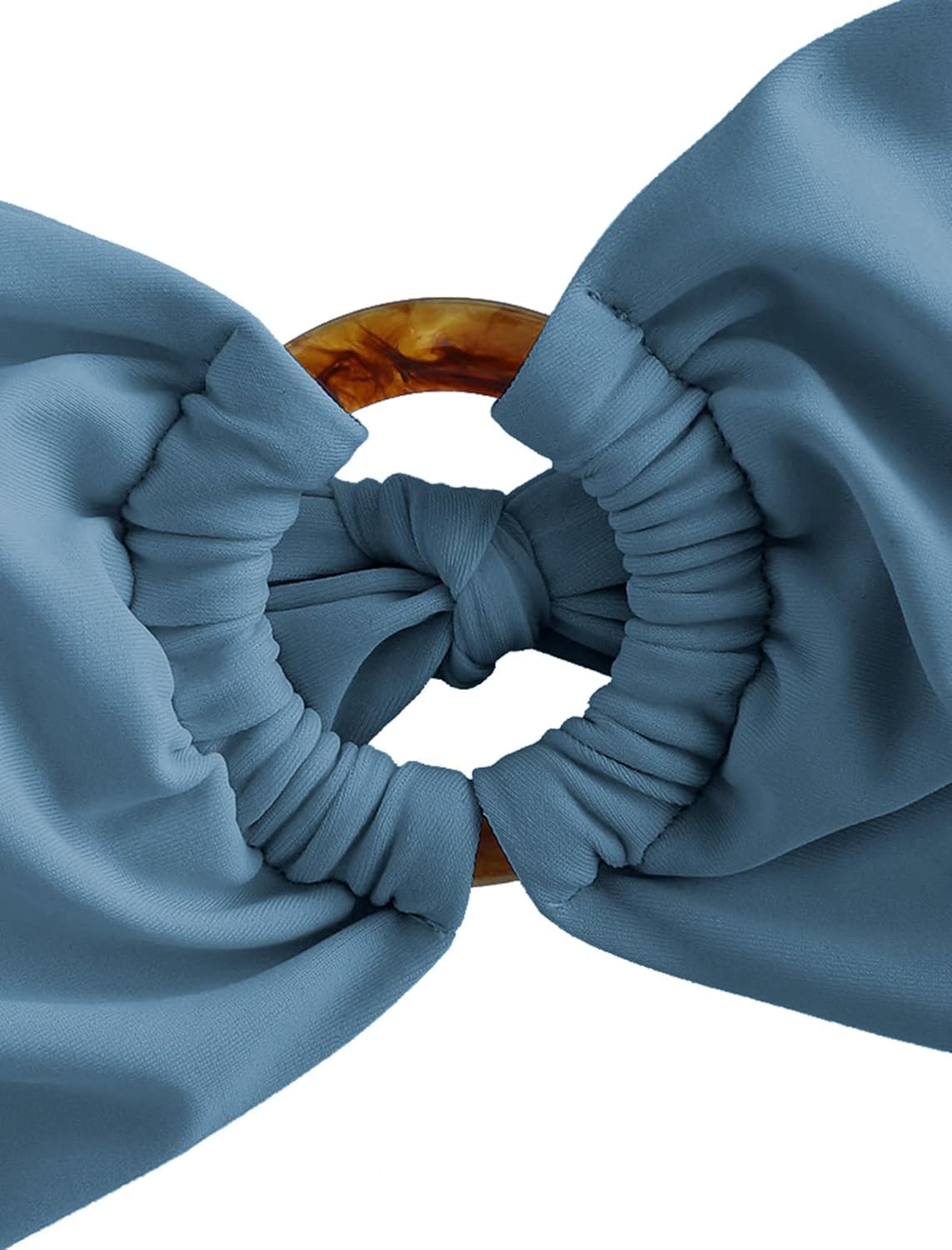 ZAFUL Women's Bandeau Bikini O Ring Strapless Tie Back High Cut Two Piece Swimsuit Bathing Suits - Image 5