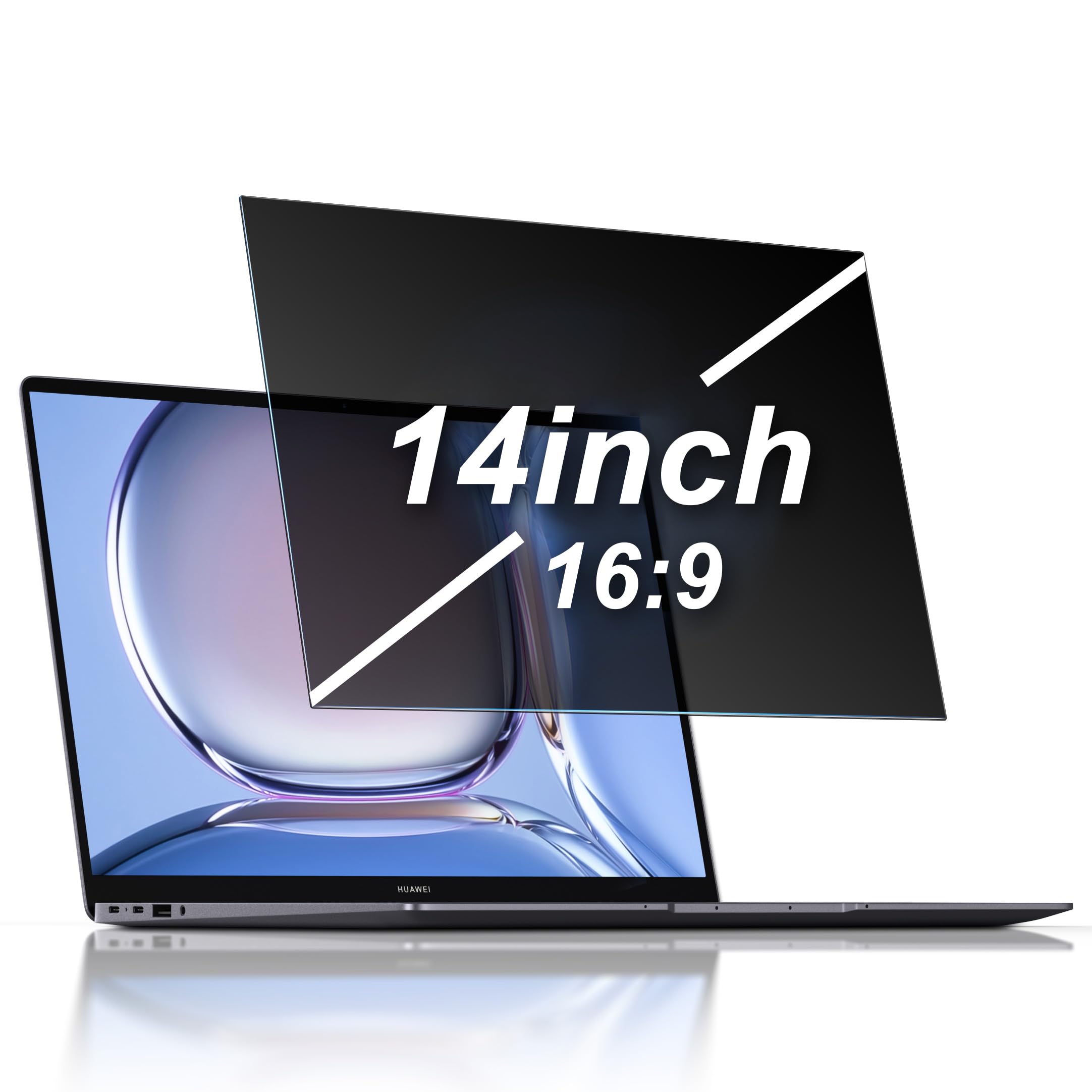 JEAPKA Laptop Privacy Screen 14 Inch Privacy Filter Screen Protector for 14Inch Laptop Anti Blue Light Glare Removable Filter