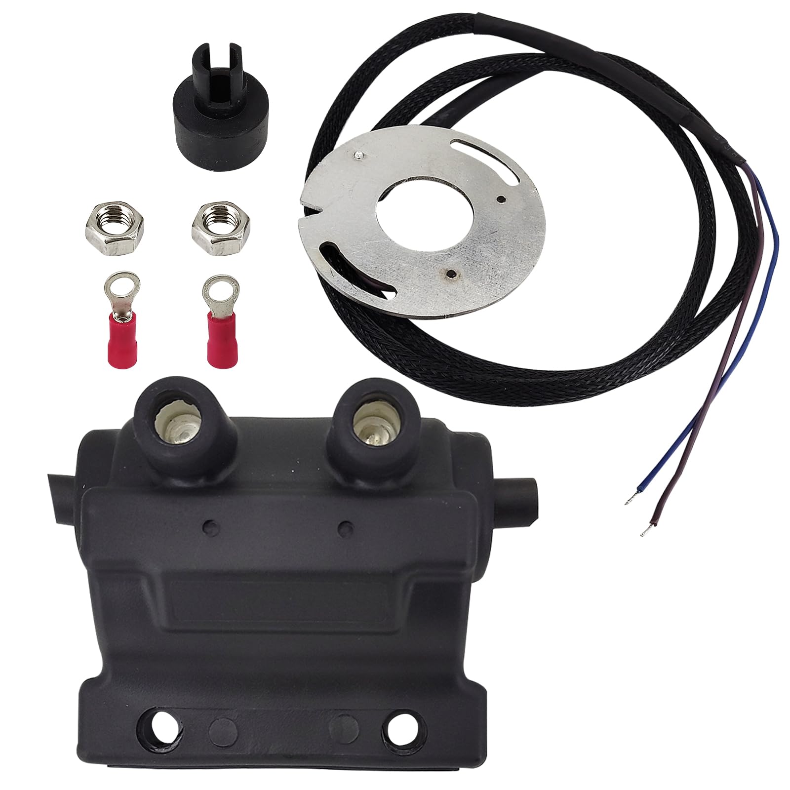 DSK6-1 Dual Fire Ignition Coil Kit Fit for 1971-2003 Harley Sportster 883 1970-1999, with Coil