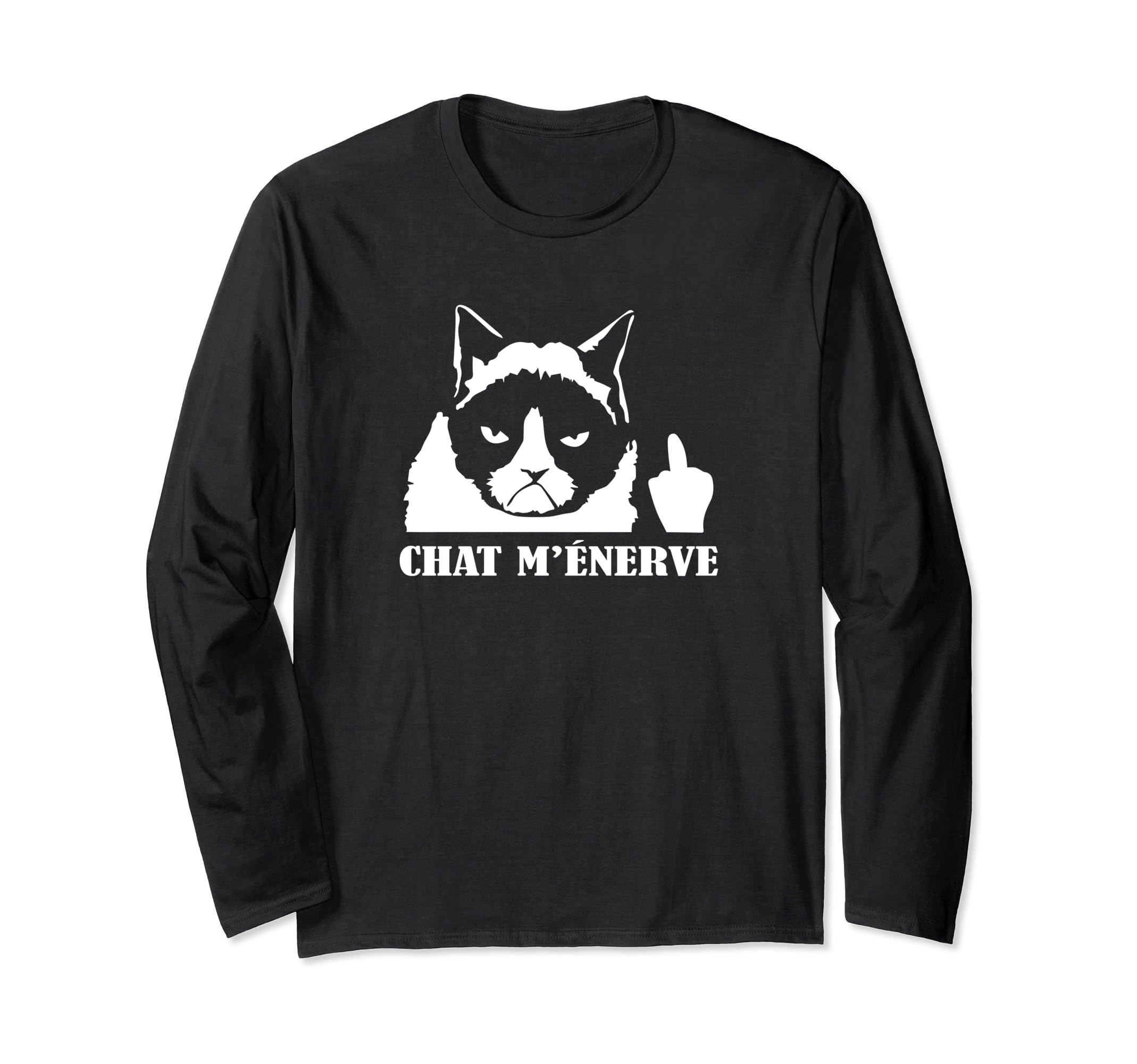 Sweat à Capuche Humour Chat "J'habite Chez Mon Chat" - Cadeau Drôle Propriétaire Chat