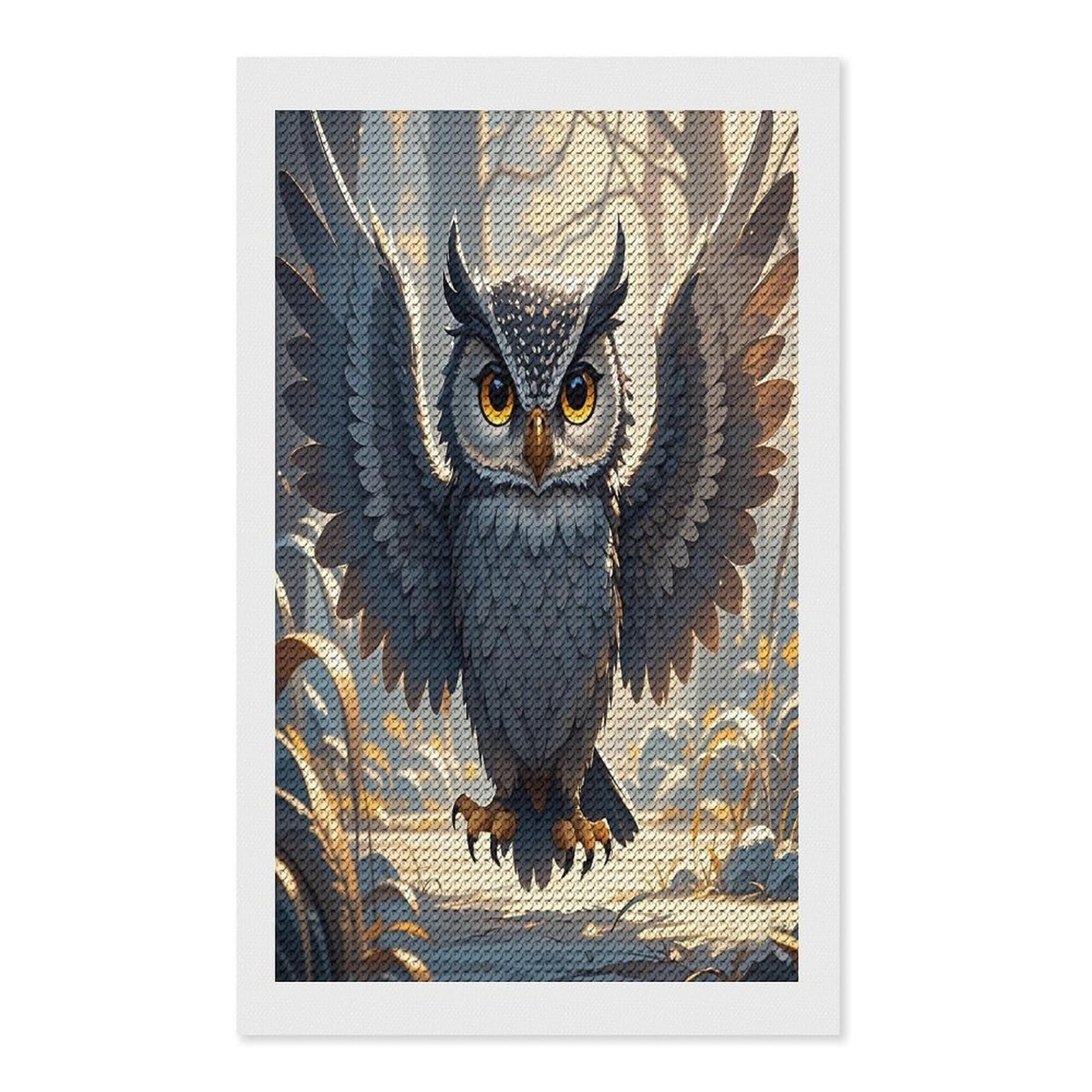 FekiLoot Anime Owl Diamond Painting Kits for Adults Full Round Drill Diamond Art Kits for Beginners 5D DIY Diamond Dots Paintings Diamonds Pictures Gem Art Home Wall Decor 12"x20"