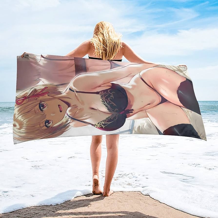 Amazon｜バスタオル リコリス・リコイル 錦木千束 下着 アニメ柄