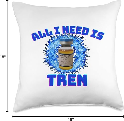 Miniatura 6 de All I need is tren Gym trenbolone Almohada de tiro 16x16, multicolor