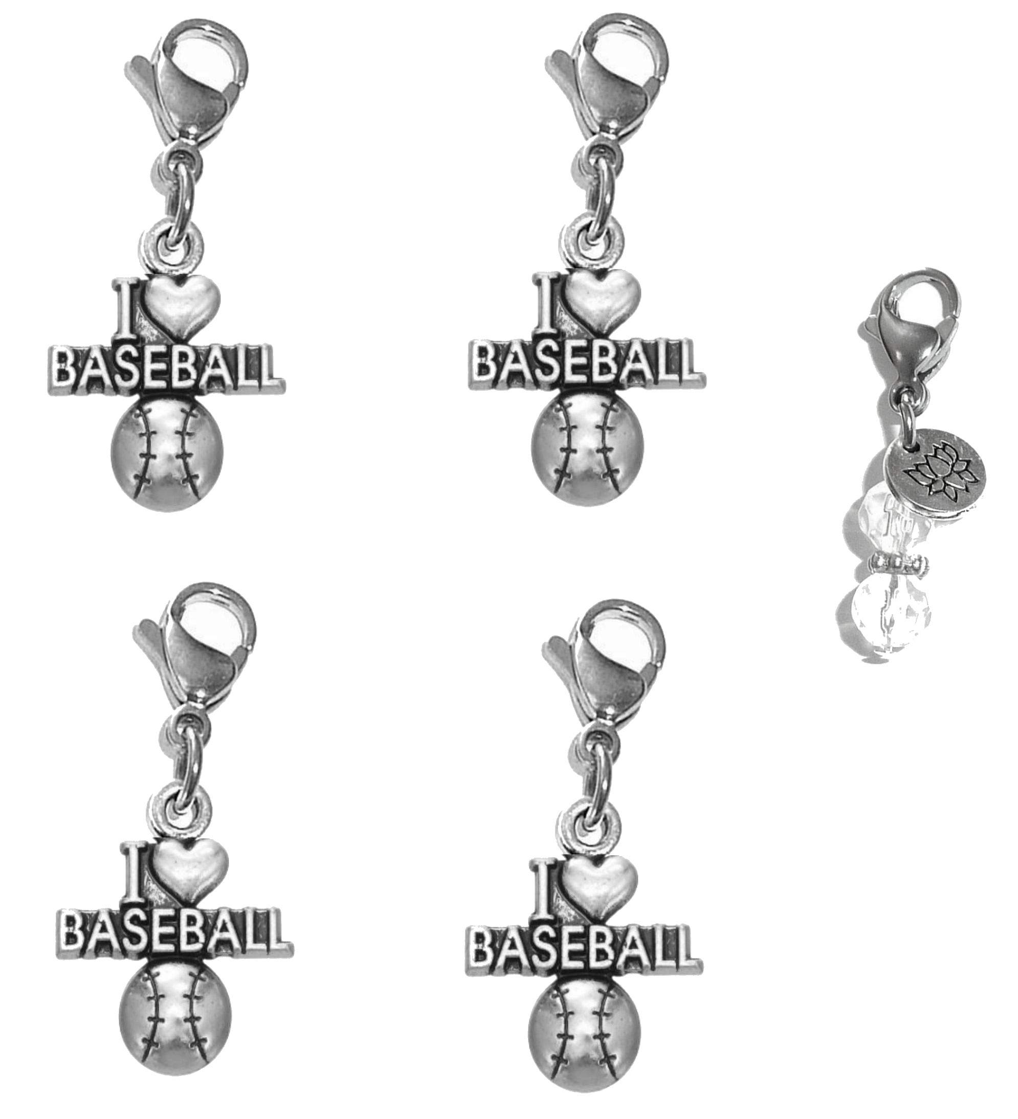 Hidden Hollow Beads 4 Clip On Charms for Purse, Handbag, Keychain, Zipper Pull, Backpack, Jewelry Accessory, USA