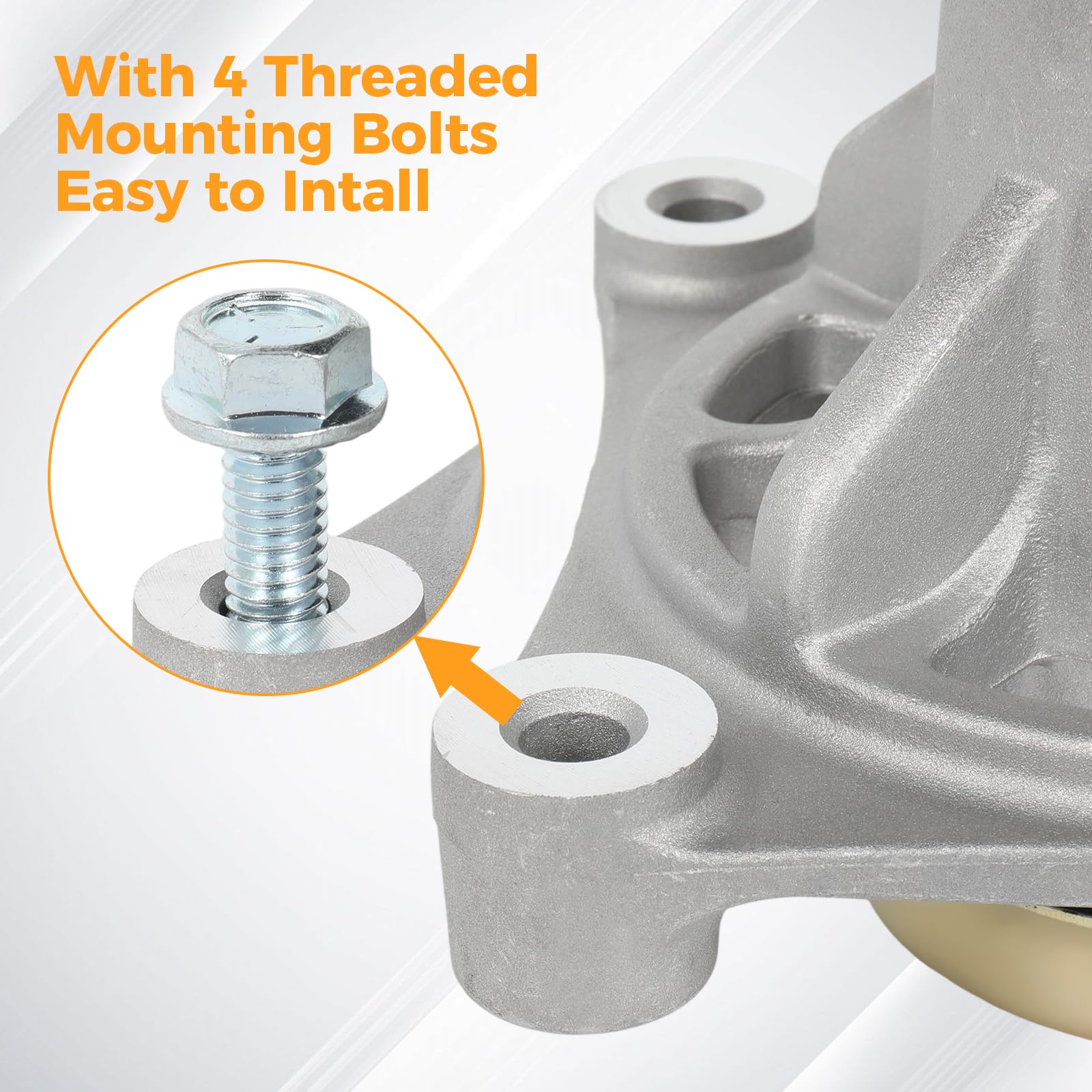 Mandrino per tosaerba con puleggia per 187292 187281 192870 532187292 532187281 532192870 Compatibile con AYP Husqvarna Poulan Yth22v46 42" 46" 46" 1,9 cm. Tavola falciatrice da 54 pollici