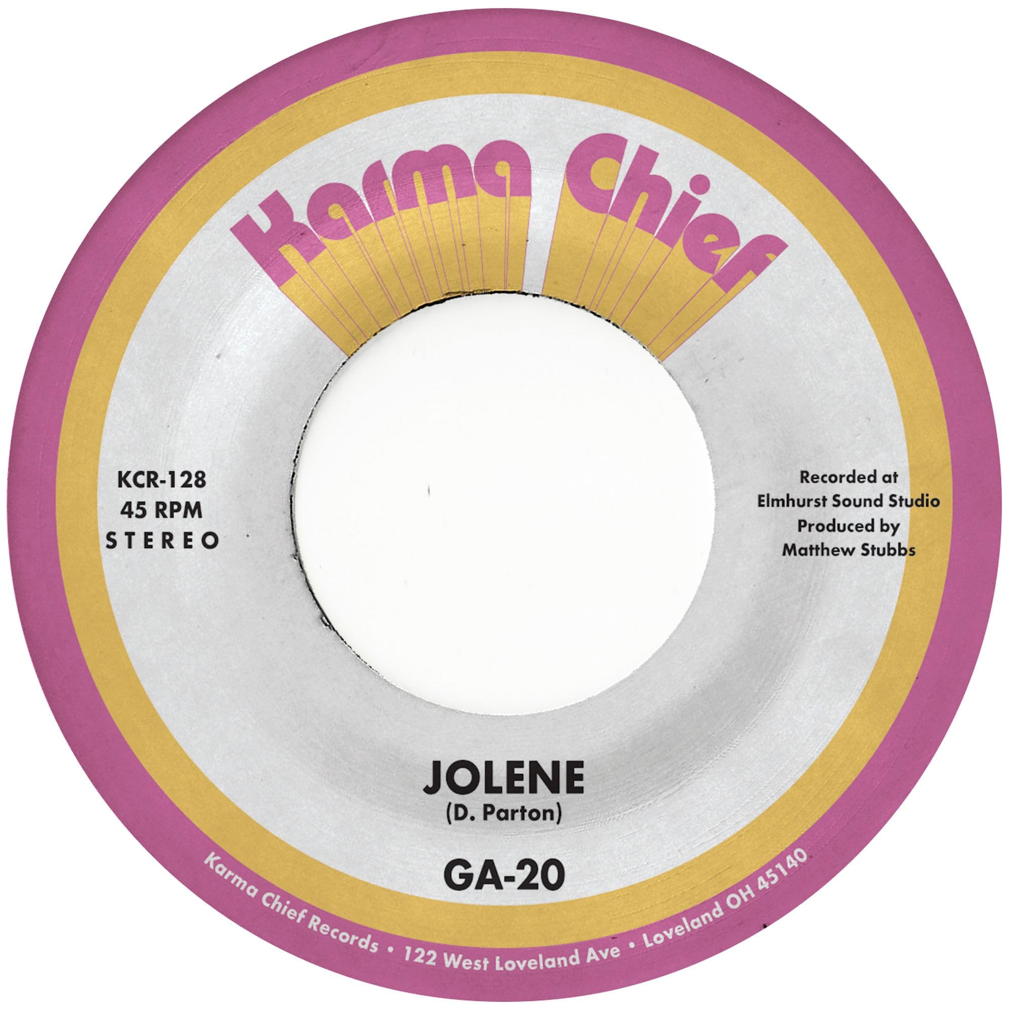 Ga-20 Jolene / Still As the Night 7"" vinyl USA Karma Chief 2023 Limited twin