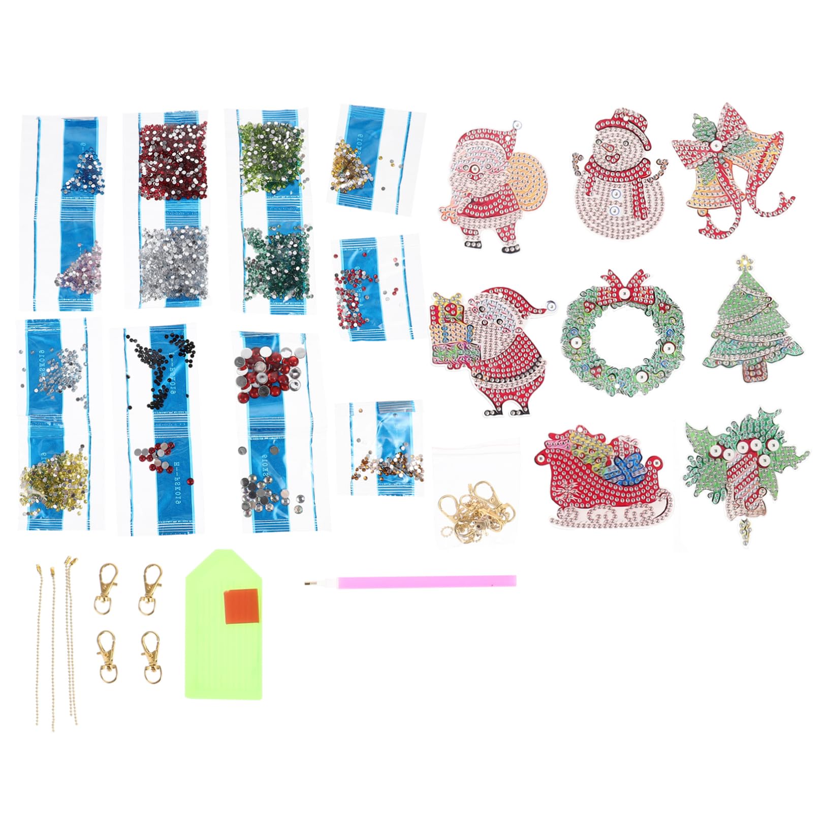SHINEOFI 3sets Portachiavi Natalizi Lega Con Pendente Di Babbo Natale Decorazioni Per Chiavi e Borse Idee Per Natale e Feste Articoli Fai Da Te Per Adulti