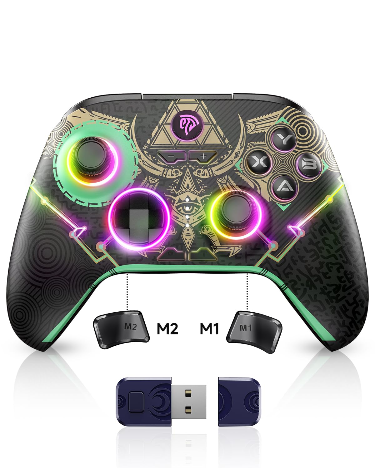 EasySMX X15 Wireless PC Controller with Hall Triggers, Hall Joysticks, Enhanced Bluetooth Game Controller,No Drift No Deadzone effect, Compatible with Windows PC, Android, Steam and Switch — view 16