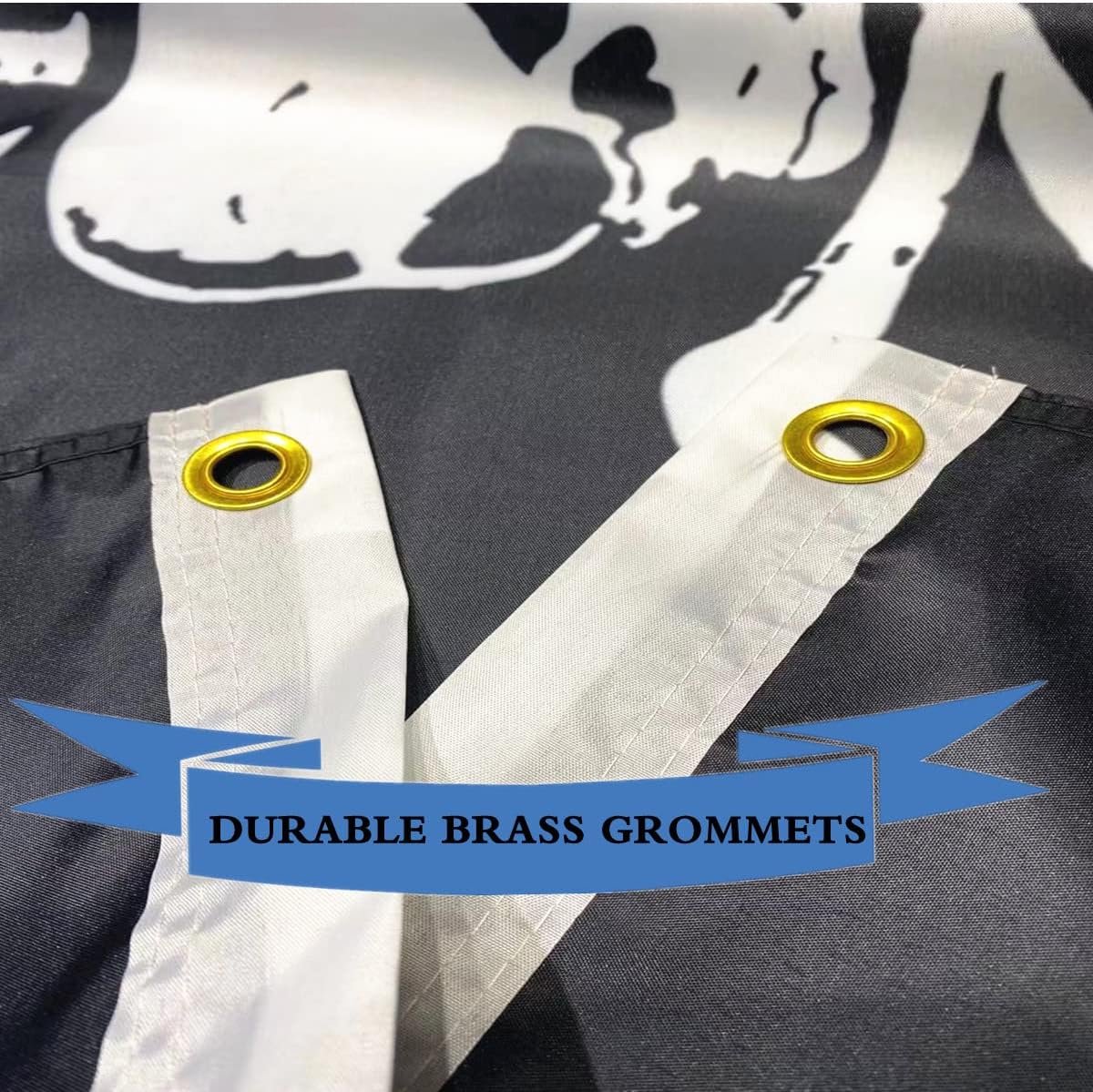 Double Sided Pirate Flags 3x5FT,Jolly Roger Flags, 220D Heavy-duty Printing 3Ply -Vivid Colour,Double Stitching On the Edge, Anti-Pirate Flags with 2 Rust-proof Brass Grommets. (Double Sided 3x5)