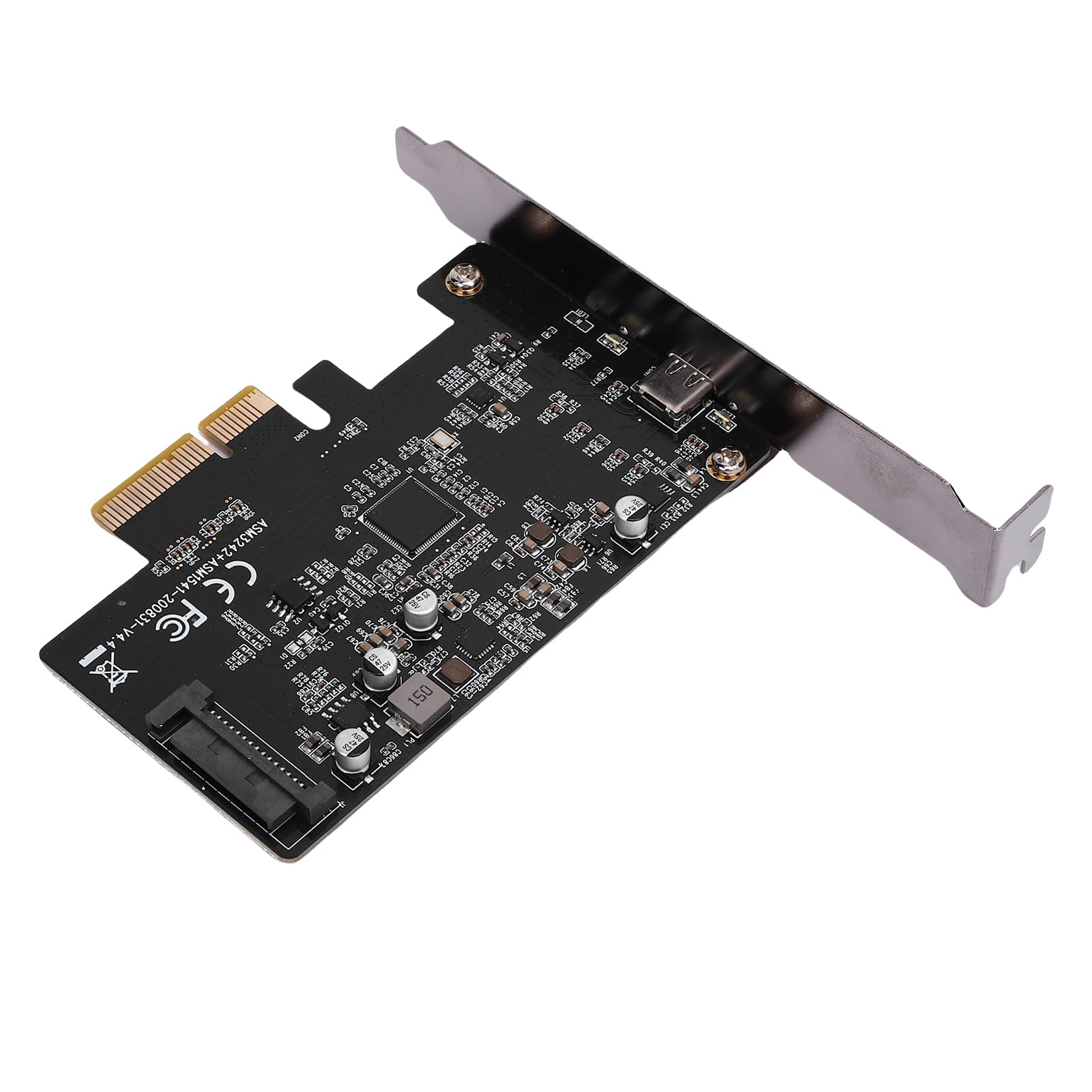 Zunate Scheda di Espansione USB 3.2 da PCI E a Tipo C Trasferimento Dati Ad Alta velocità da 20 Gbps per Workstation da Gioco Design Compatto