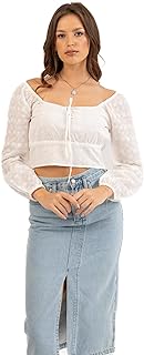 أكمام بالون كلاسيكية مع رباط على الصدر للنساء من استك (عبوة من قطعة واحدة)