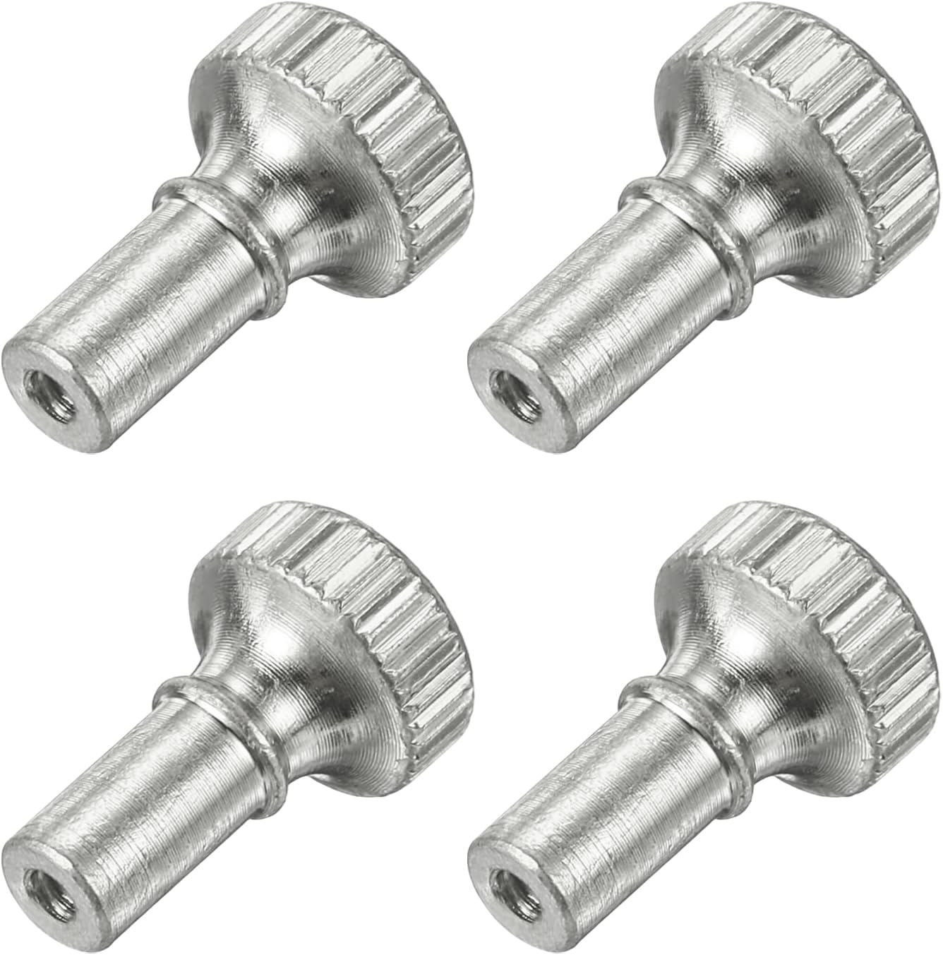 uxcell 4Pcs Lamp Switch Knob, Turn On/Off Light Switch Knob Replacement, Twist Switch Knobs for Universal Light Socket, DIY Project, Table, Floor Lamp Repair Kit, Silver