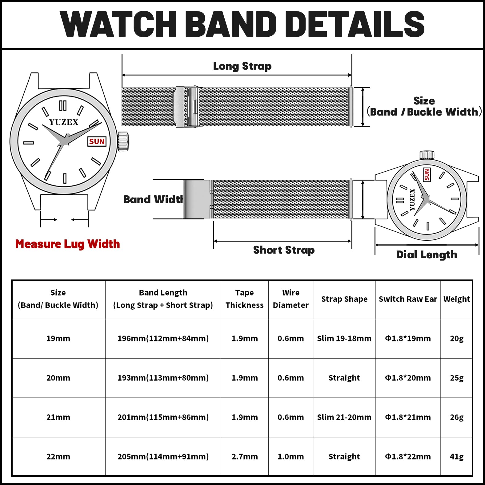 Uhrenarmband aus reinem Titan, für Herren und Damen, Schnellverschluss, Mesh-Uhrenarmband, weich, leicht, hautfreundlich, belüftet, Titan-Metall-Armband, kompatibel mit Apple Garmin Epix 19 mm, 20 mm, 21 mm, 22 mm
