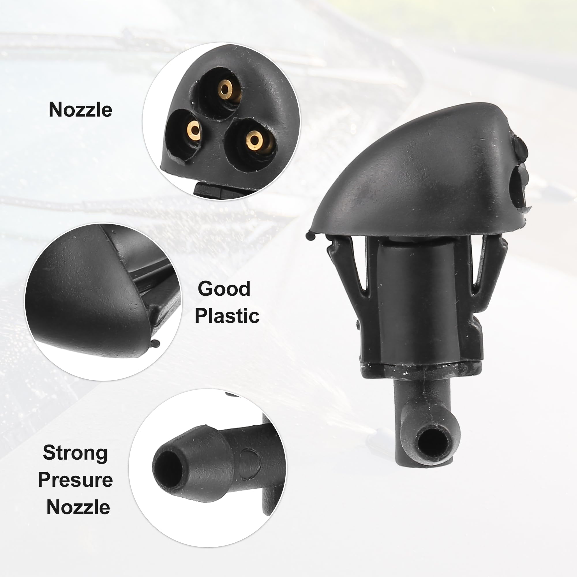 A ABSOPRO Ugelli Tergicristallo Spray Per Chevrolet Cruze 3pz | Colore: Nero, Materiale: Plastica, Dimensioni: 37x15x19mm, OE: 94556605