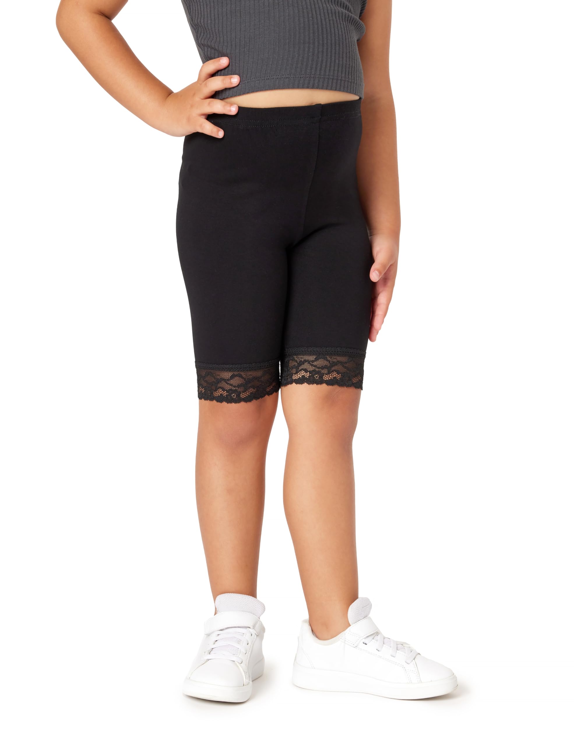 Merry Style Mädchen Kurze Leggings mit Spitze Mädchen Leggings aus Viskose MS10-434