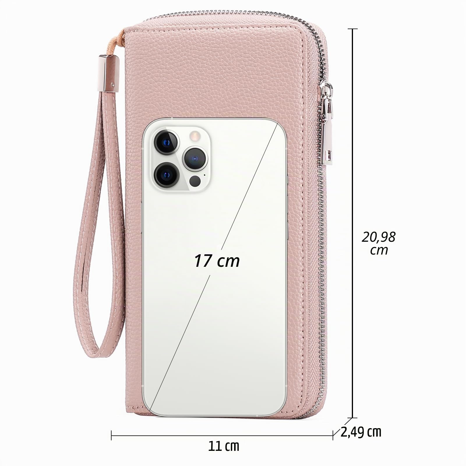 GAEKEAO Portefeuille Femme Cuir Grande Capacite Porte Monnaie Femmes avec RFID Blocage, avec 17 emplacements Cartes Compris et Porte-chéquiers Femmes