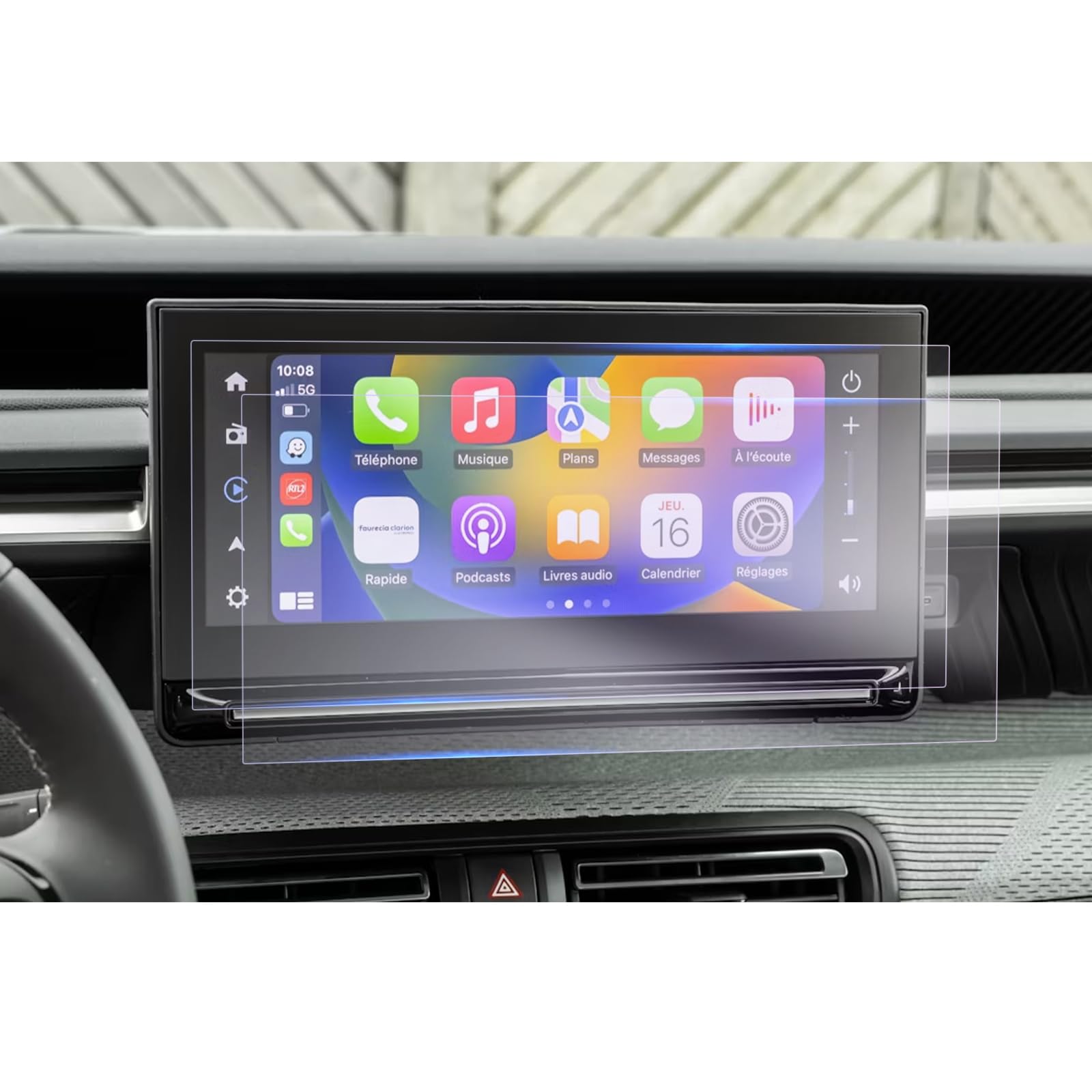 GAFAT Compatible with 2024 Citroen C3 e-C3 2025 2026 10.25 Inch Navigation Screen Protector, C3 Hybrid IV 4 (CC21) from 2024 Screen Protector 10.25 Inch Toucscreen, 6H Anti-Scratch [Pack of 2]