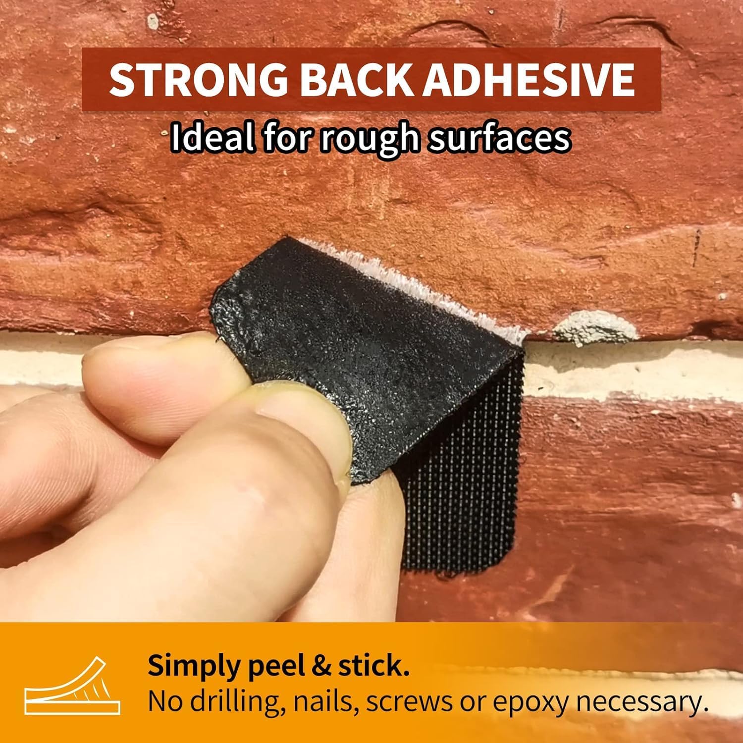 30 Sets Industrial Heavy Duty Hook and Loop Strips with Adhesive, 1.3x3.2 Inch Double Side Tape, Excellent Grip, Strong Sticky Back, Heavy Duty for Fixing and Hanging, Home School and Office Use