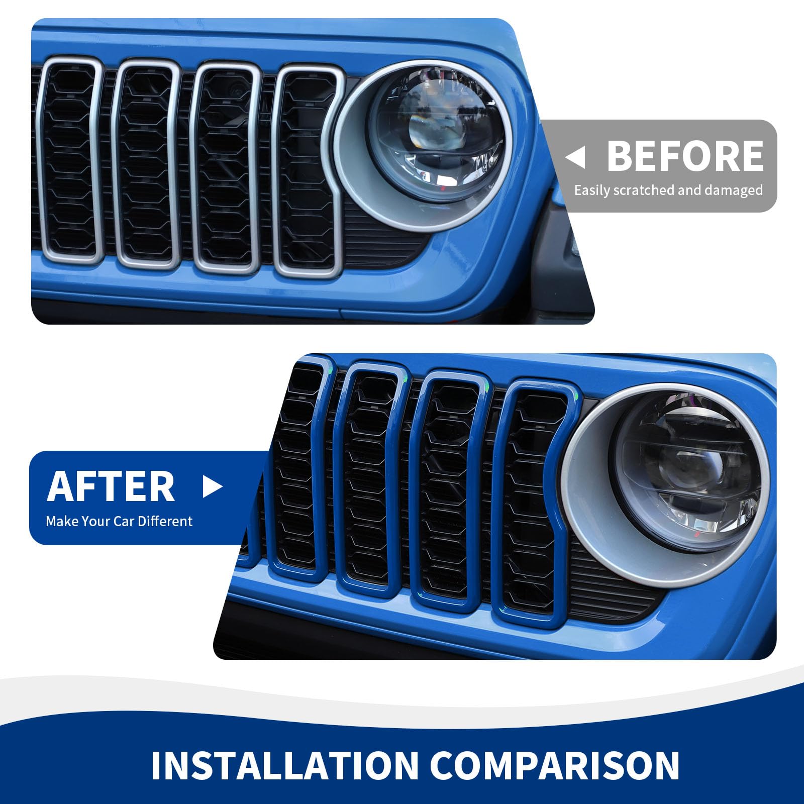 Amazon.co.jp: RAZPOY JL グリルインサート、7ピース フロント