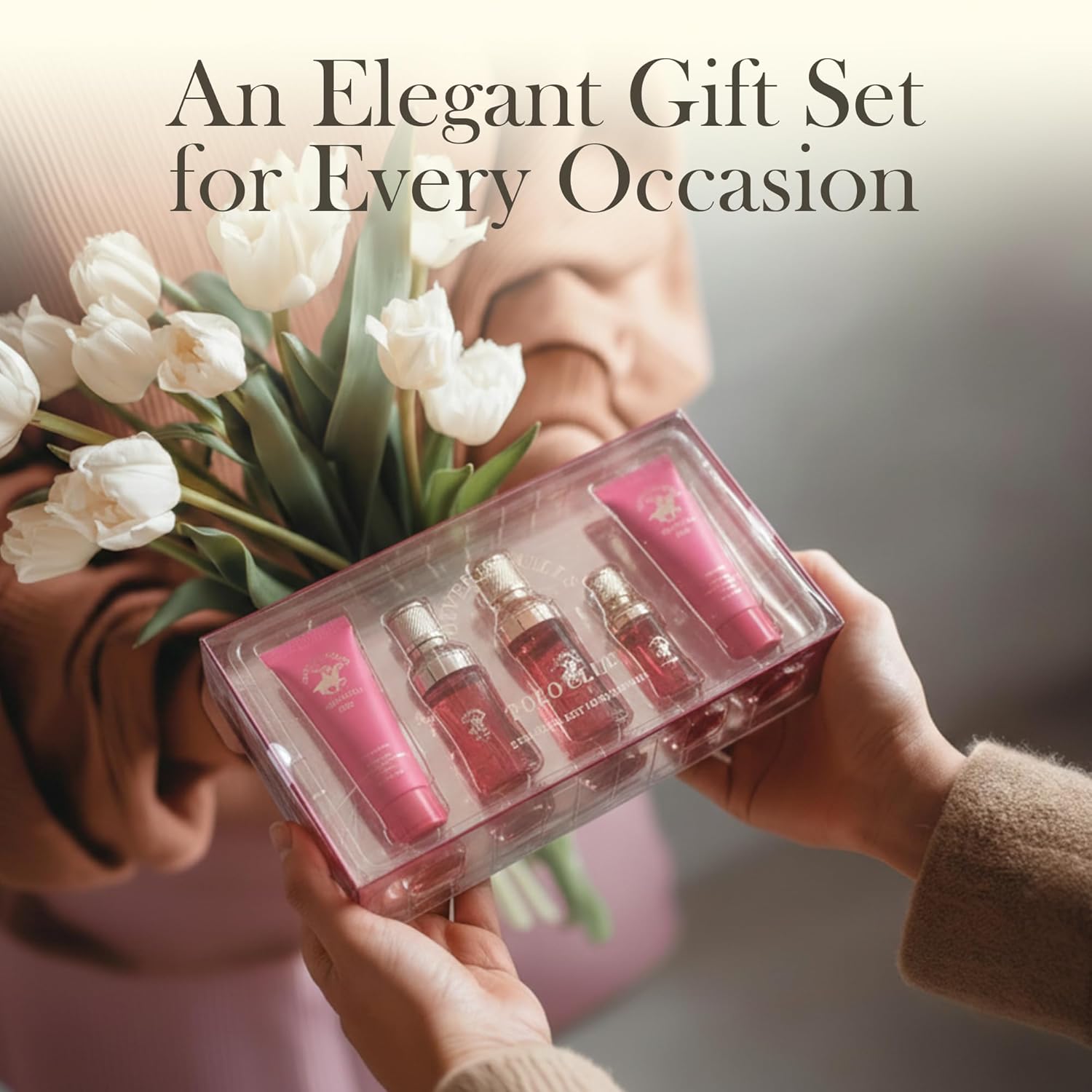 Beverly Hills Polo Club BHPC HOT Women's 5-Piece Fragrance Gift Set - Amber & Vanilla Eau de Parfum Collection with Natural Body Lotion & Hair Wash for Her - Image 6