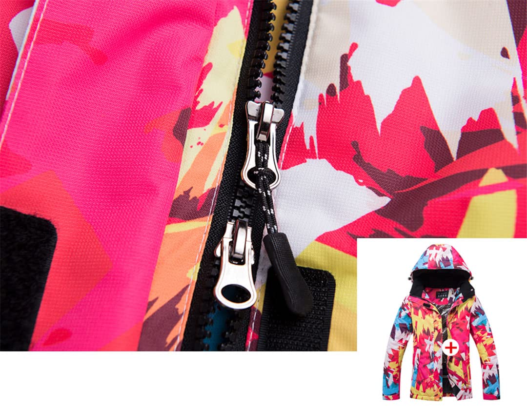 Disimlarl Ropa de esquí para mujer, traje de invierno y deportes al aire libre, chaqueta de nieve + tirantes, Picture Jacket1, L