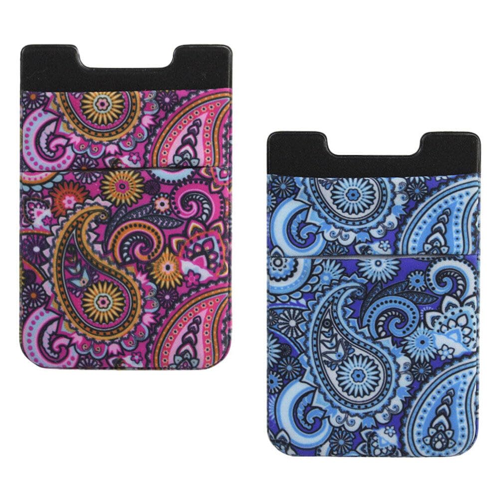 BRIGHTFUFU2pcs Mobile Phone Card Case Phone Wallet Stick on Phone Back Pouch Klevercase Stick- on Credit Sleeve Cell Phone Back Wallet Back Phone Wallet Smartphon The Back Phone Case